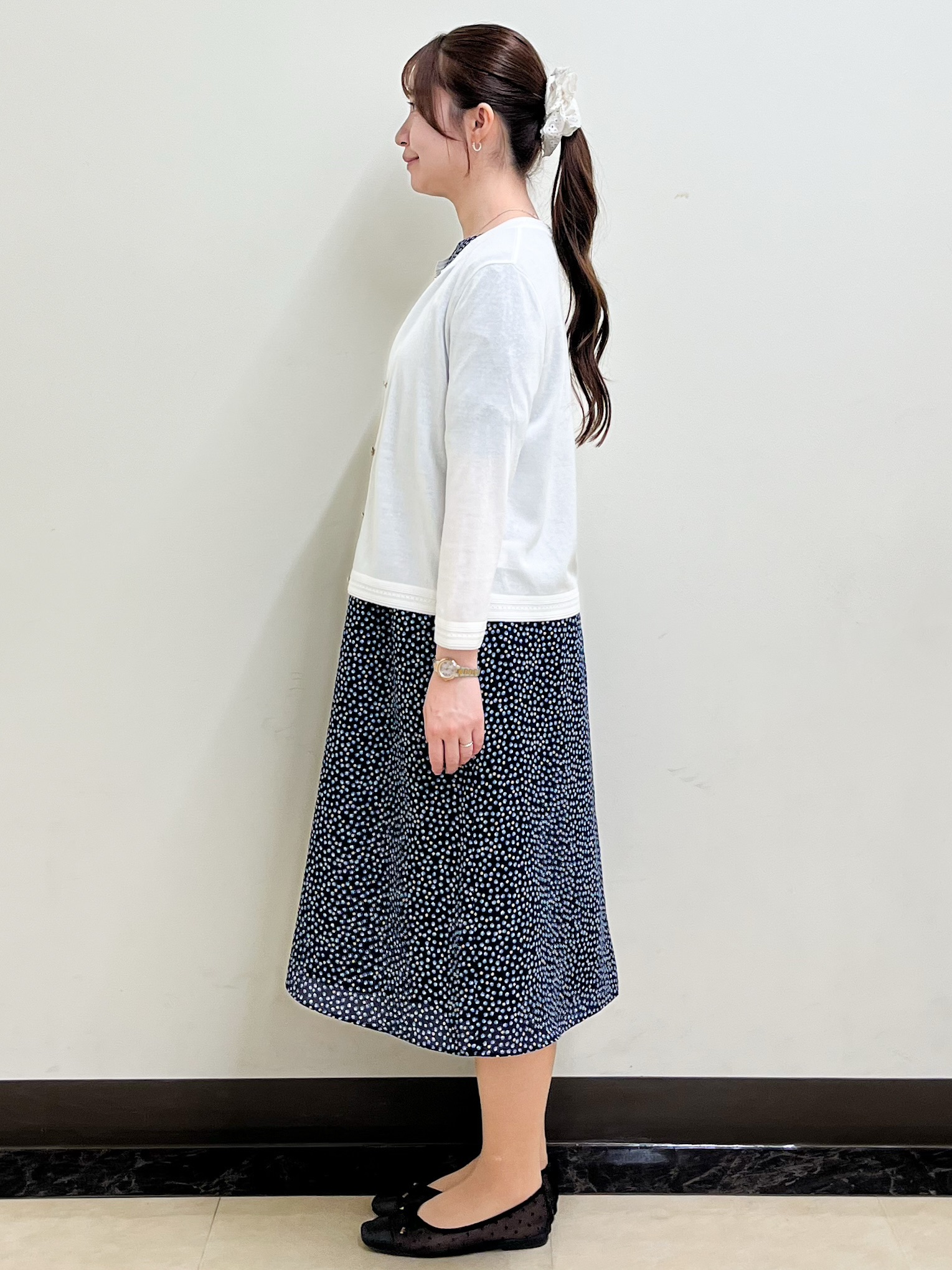 mikikoさんの「Reflect｜七分袖ニットカーディガン」を使ったコーディネート