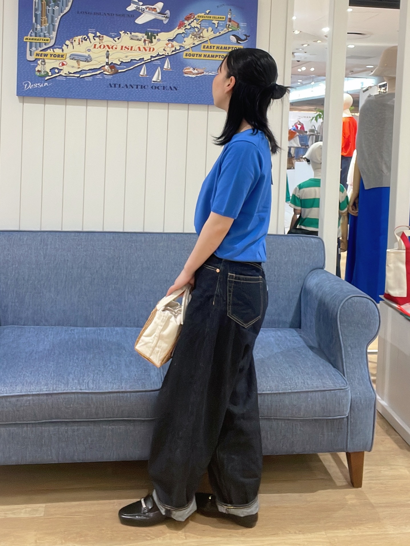 AYAさんの「Dessin｜【9色展開/接触冷感/UVカット】ドライタッチサマーニットT」を使ったコーディネート