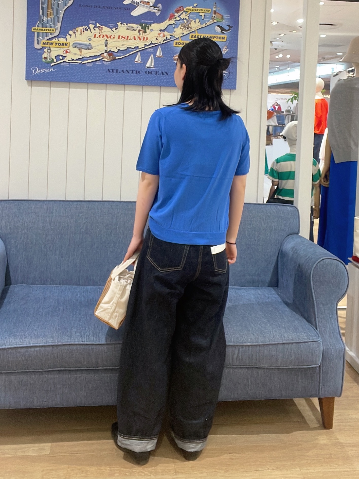 AYAさんの「Dessin｜【9色展開/接触冷感/UVカット】ドライタッチサマーニットT」を使ったコーディネート