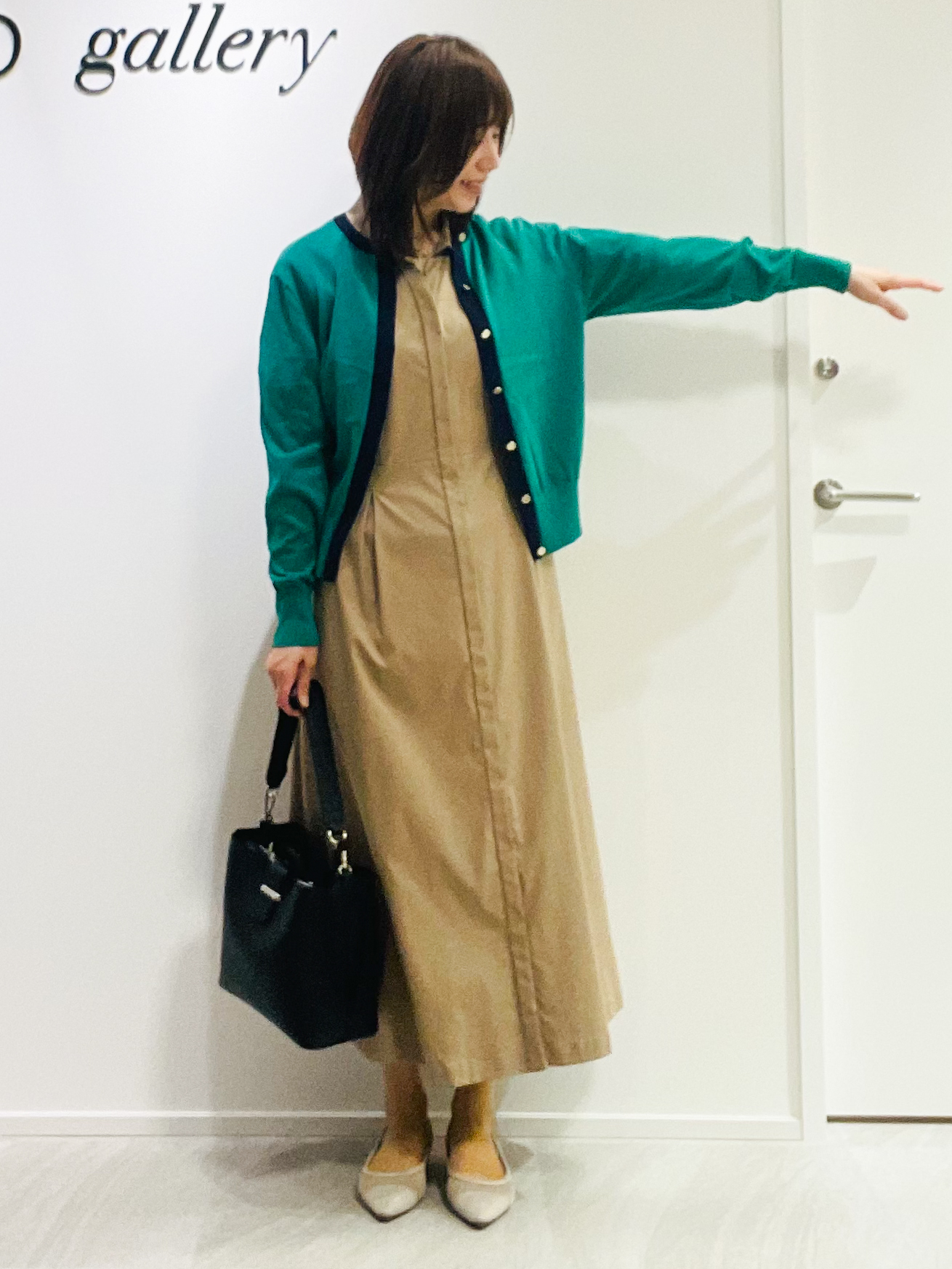 めいさんの「UNTITLED｜タイプライターシャツロングワンピース」を使ったコーディネート