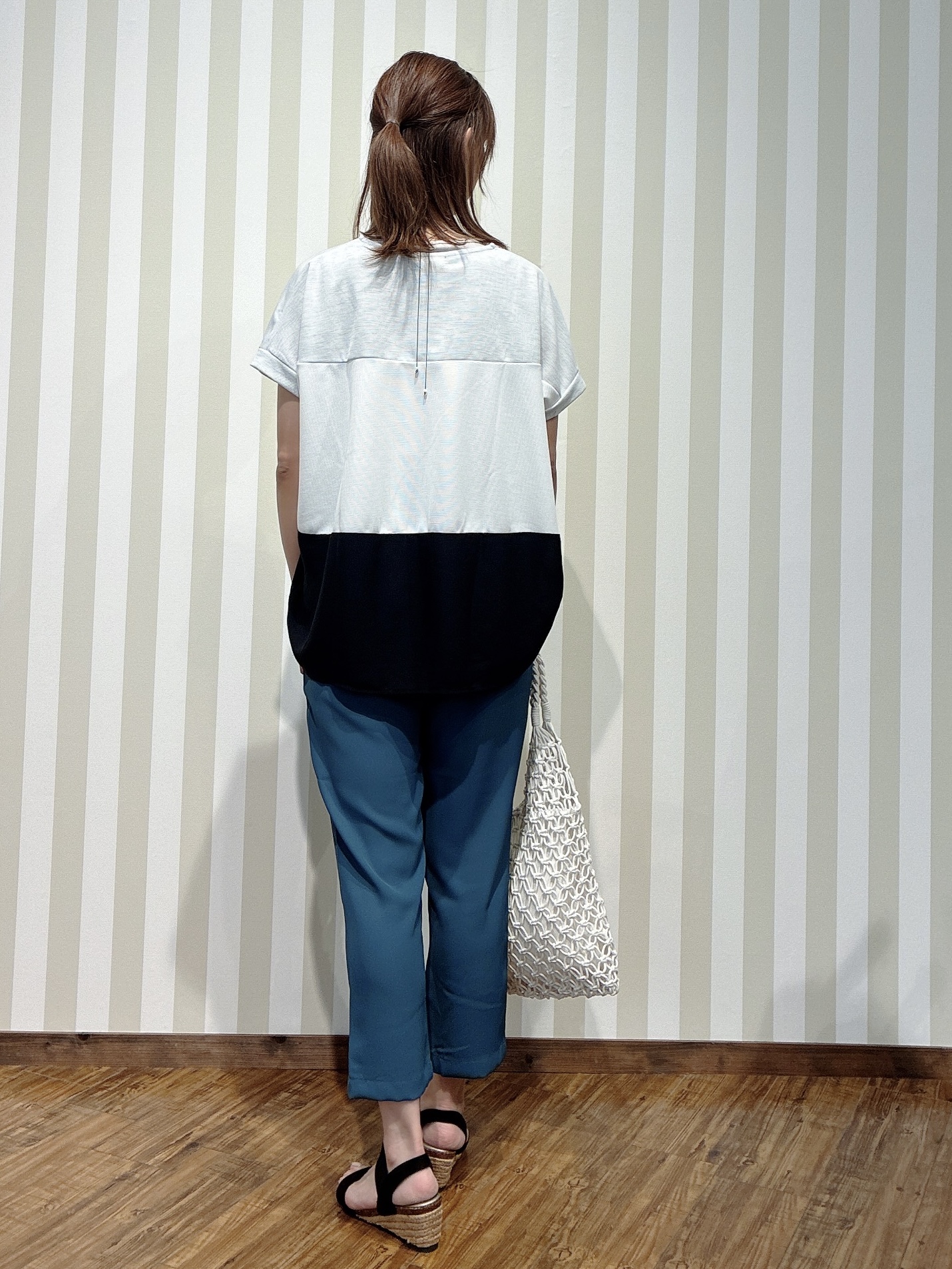 hassssyさんの「SHOO･LA･RUE｜【S-LL/洗濯機可/体型カバー】1枚で主役になる 3段切替 ドルマンＴシャツ」を使ったコーディネート