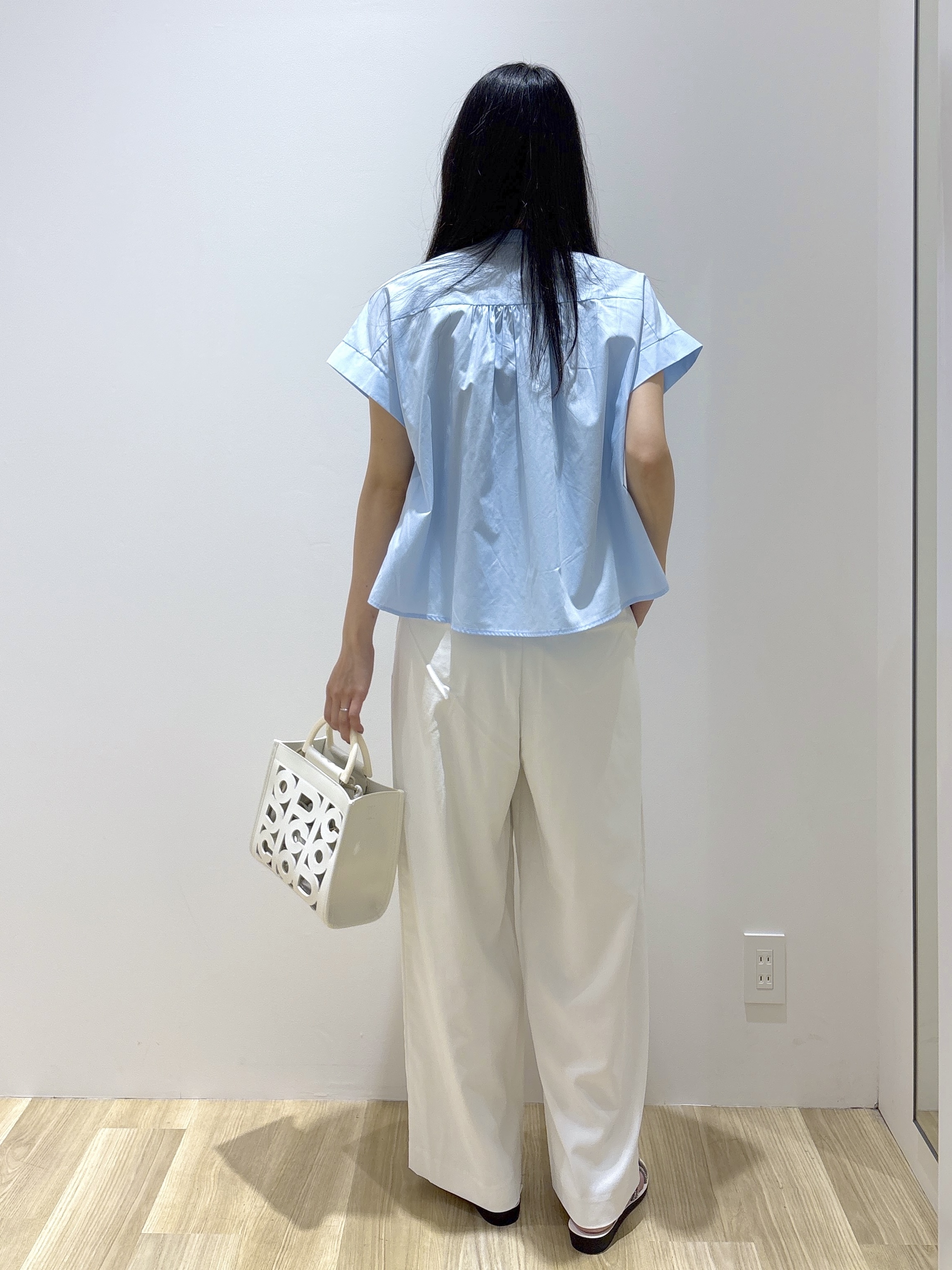 sachikoさんの「OPAQUE.CLIP｜ピンタックブラウス【洗濯機OK／イージーアイロン】」を使ったコーディネート
