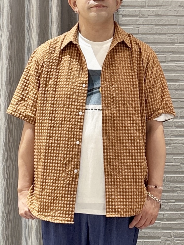 Pーyamaさんの「THE SHOP TK｜サッカー ギンガムチェック 半袖シャツ 洗濯機OK」を使ったコーディネート