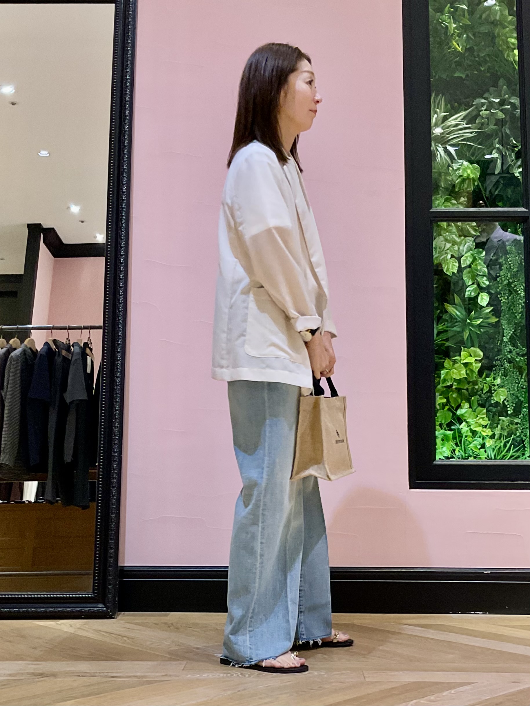 Hiwatashiさんの「DRESSTERIOR｜【接触冷感/防シワ機能/ウォッシャブル】クールタッチ リネンブレンドシアージャケット」を使ったコーディネート