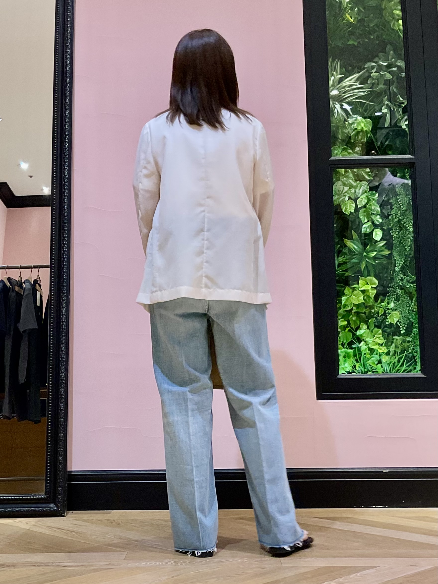 Hiwatashiさんの「DRESSTERIOR｜【接触冷感/防シワ機能/ウォッシャブル】クールタッチ リネンブレンドシアージャケット」を使ったコーディネート