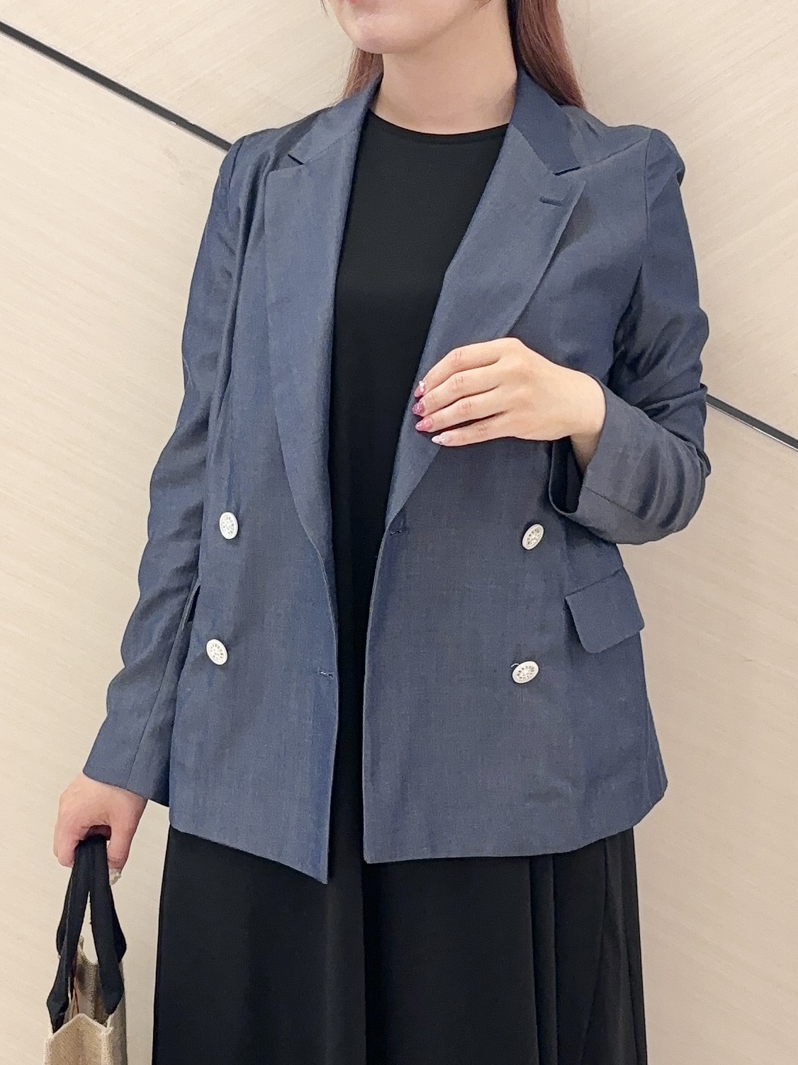 Rinaさんの「DRESSTERIOR｜【接触冷感／抗菌防臭／消臭/ウォッシャブル】アイスクリアコットン フレンチスリーブワンピース」を使ったコーディネート