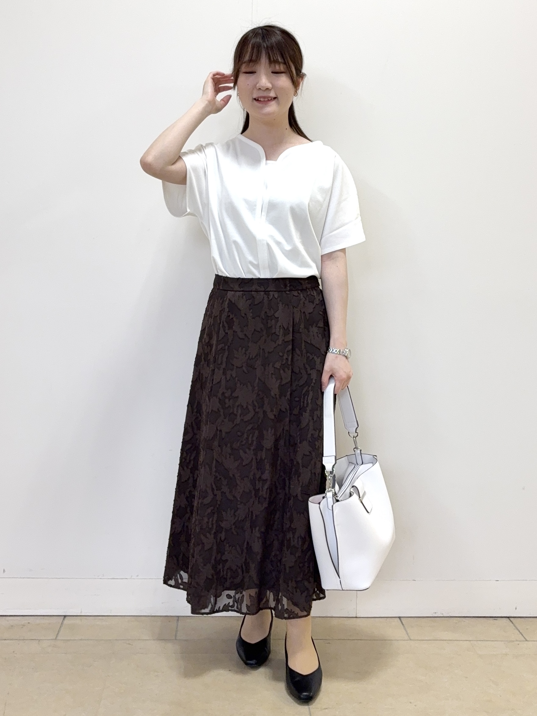 mikiさんの「Reflect｜【UVカット／接触冷感／吸水速乾】フレアスリーブプルオーバー」を使ったコーディネート
