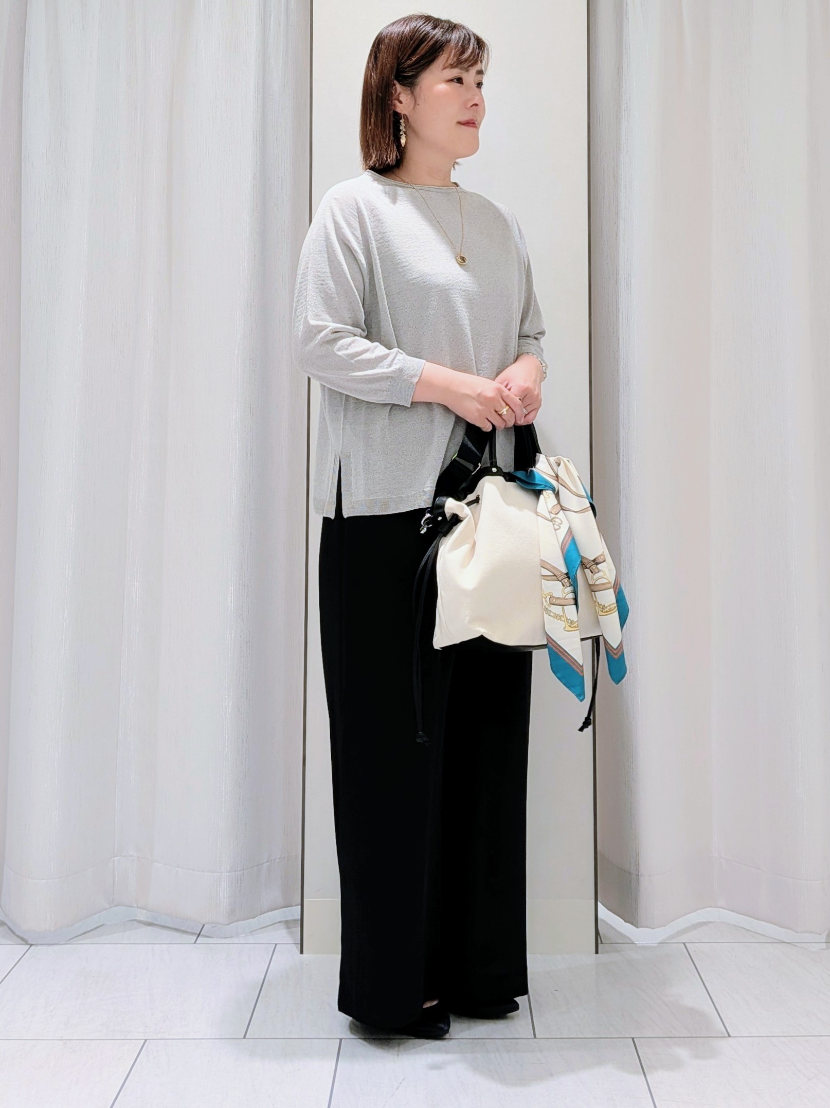 Onumaさんの「UNTITLED｜【ゆったり/リラクシー】リネンボートネックプルオーバー」を使ったコーディネート