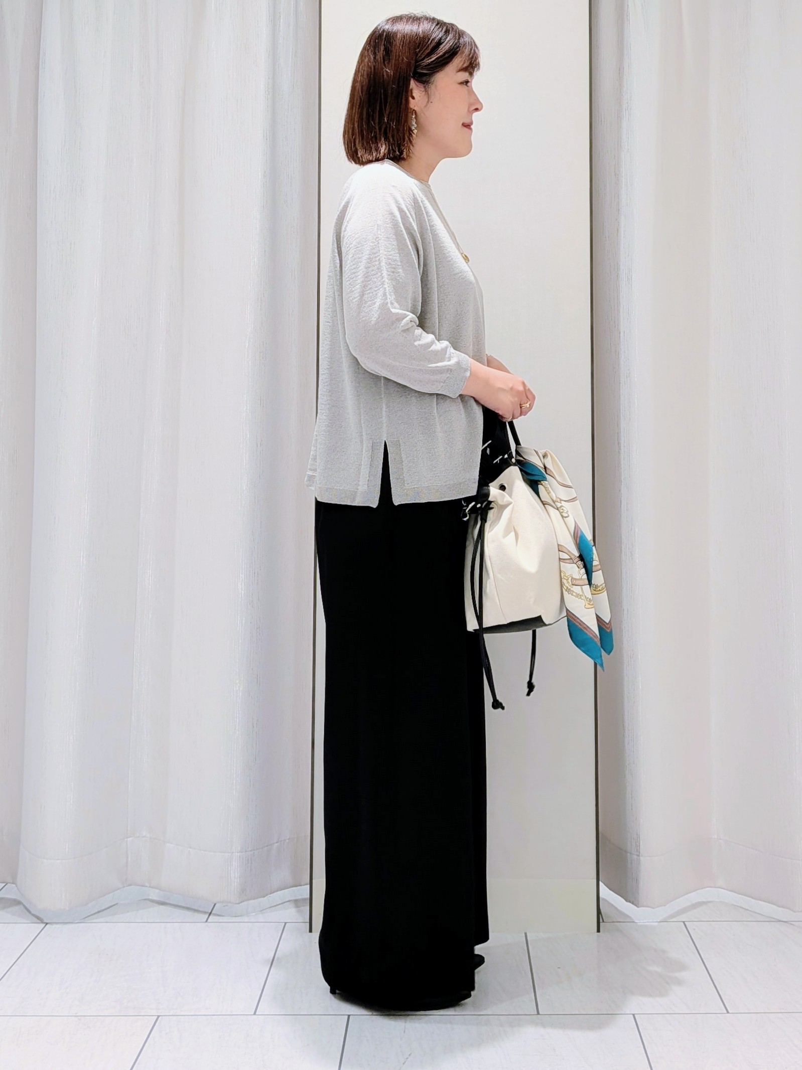 Onumaさんの「UNTITLED｜【ゆったり/リラクシー】リネンボートネックプルオーバー」を使ったコーディネート