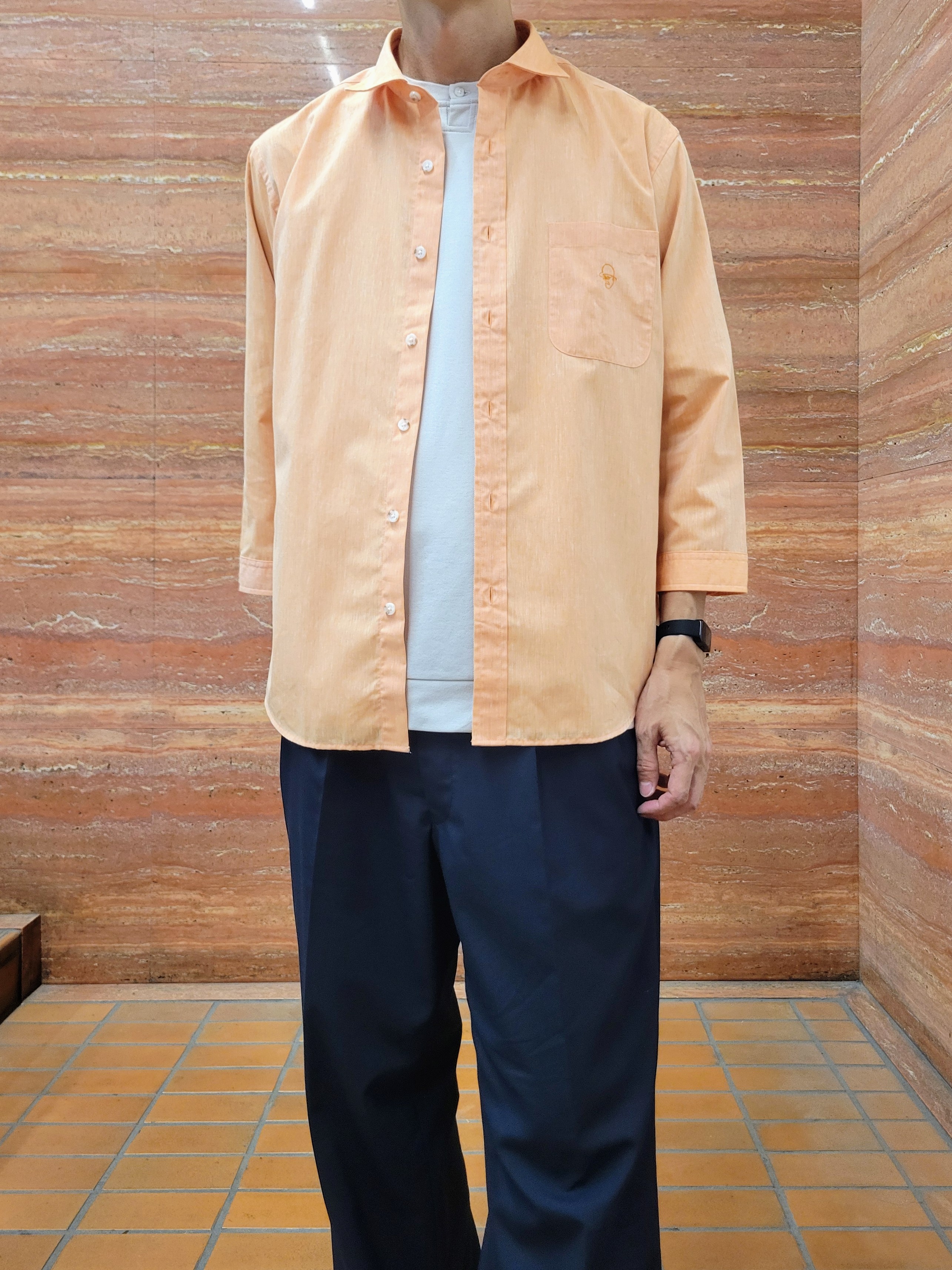 piroyaさんの「TAKEO KIKUCHI｜【接触冷感】ハイブリッド リネン 七分袖シャツ」を使ったコーディネート