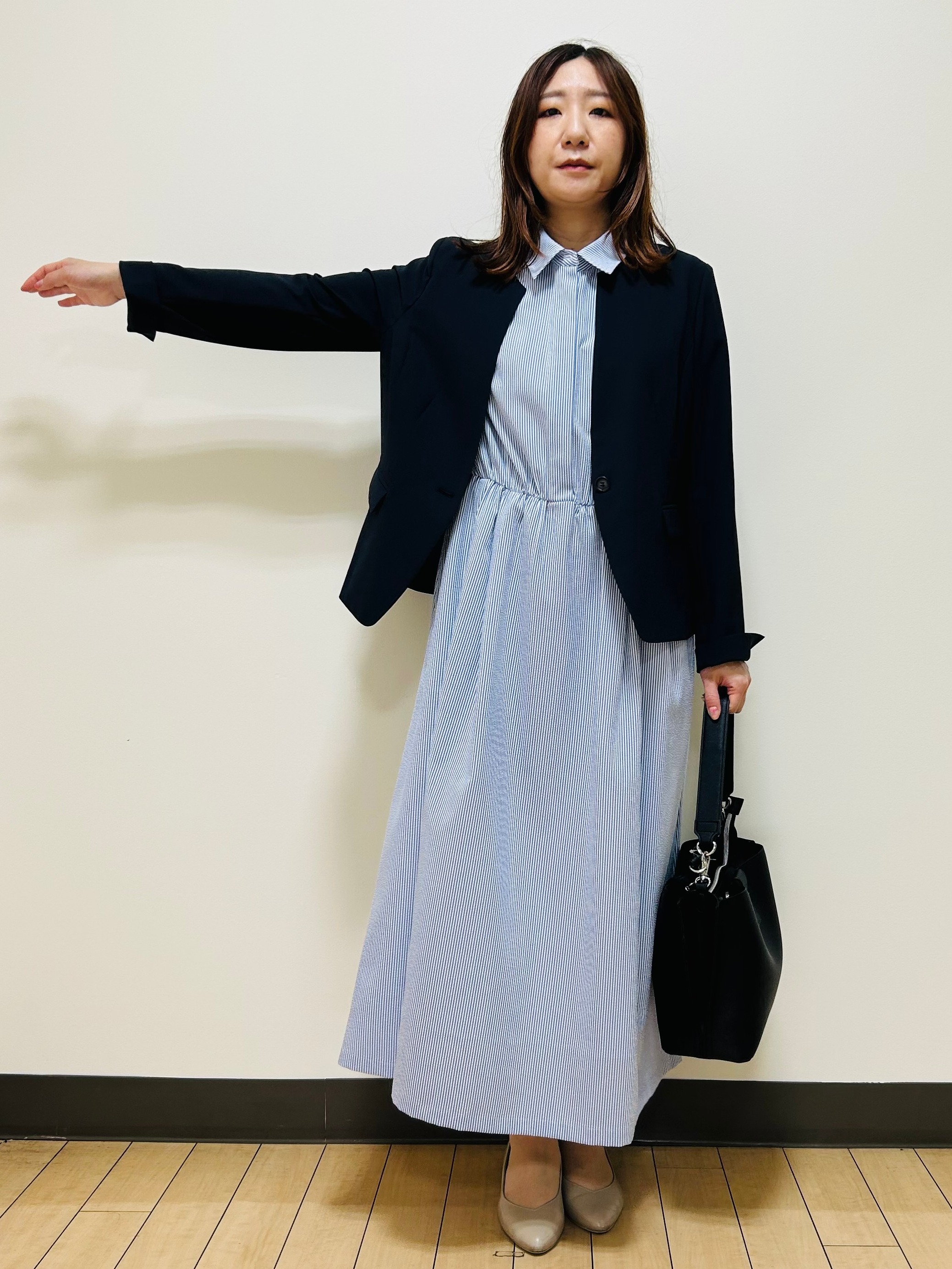 miiiさんの「Reflect｜【UVカット／接触冷感／セットアップ可】ノーカラージャケット」を使ったコーディネート