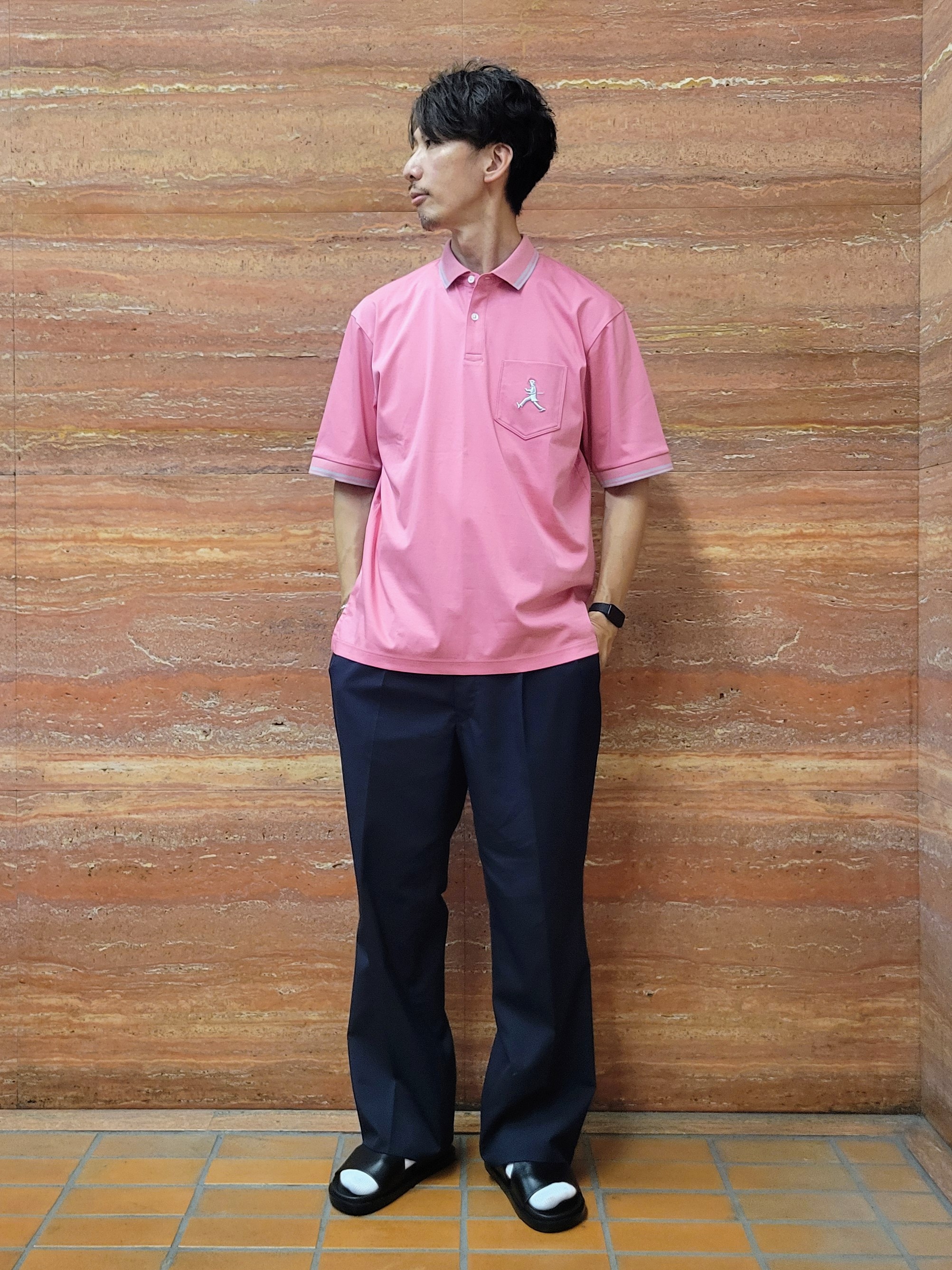 piroyaさんの「TAKEO KIKUCHI｜【BOWLER HAT LABEL】アイスクリアコットン ボーラーハットウォーカー ポロシャツ」を使ったコーディネート