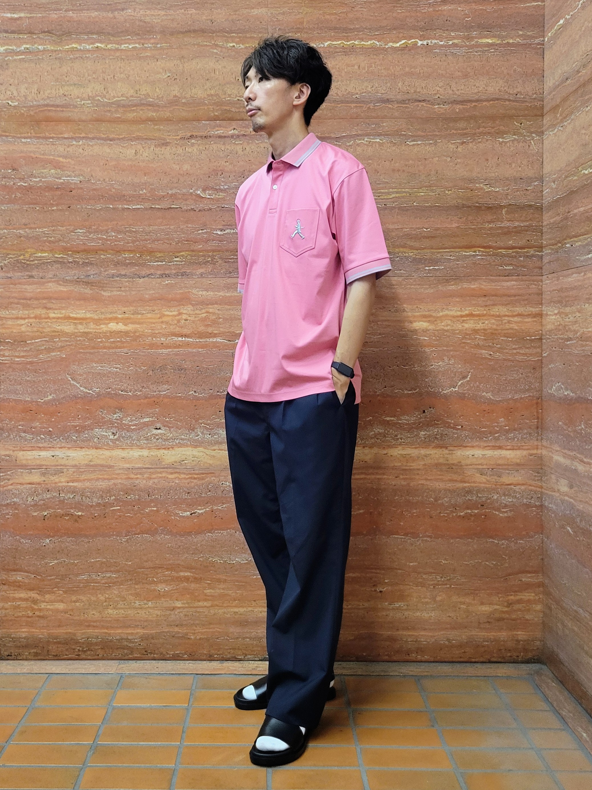 piroyaさんの「TAKEO KIKUCHI｜【BOWLER HAT LABEL】アイスクリアコットン ボーラーハットウォーカー ポロシャツ」を使ったコーディネート