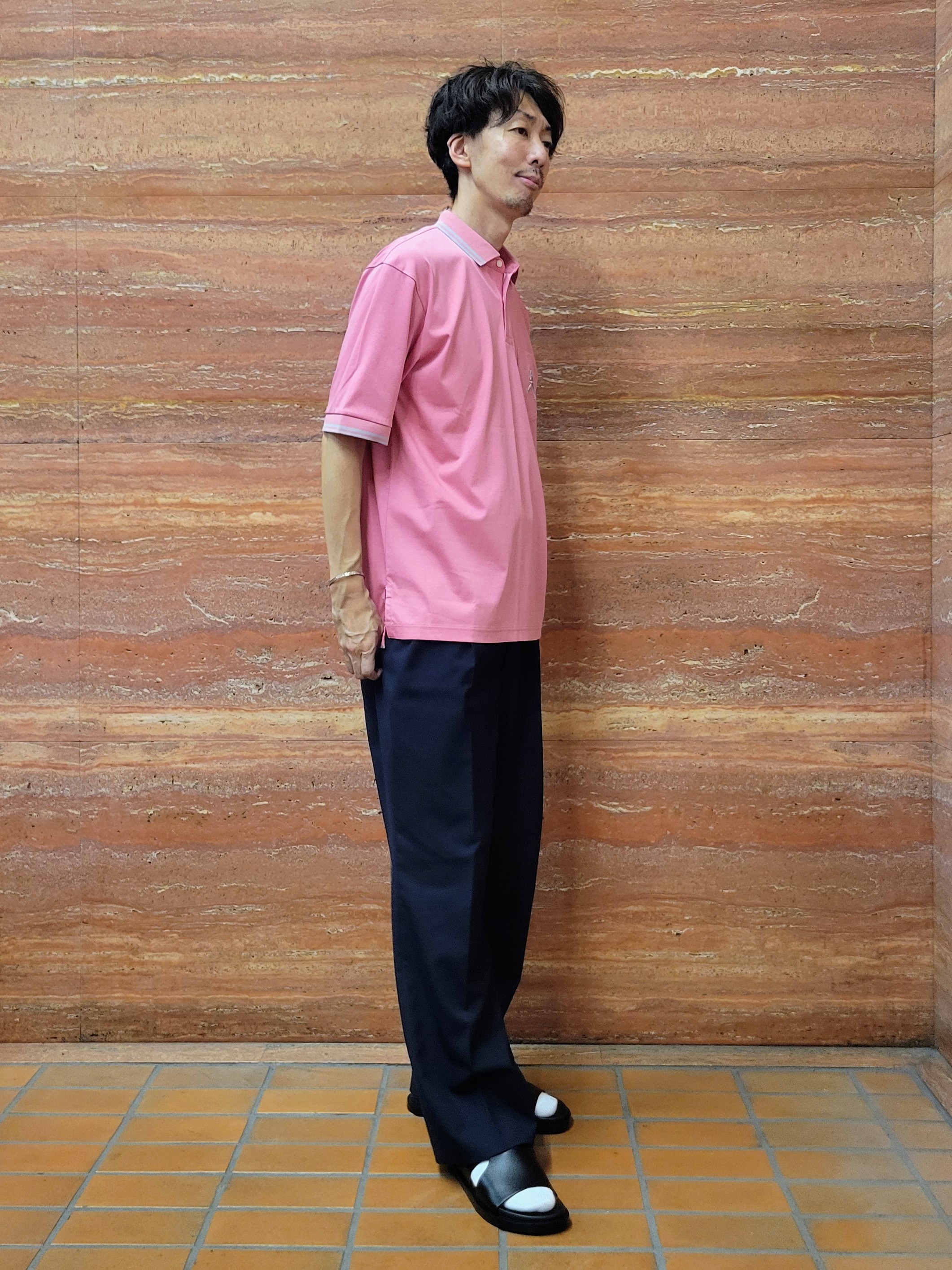 piroyaさんの「TAKEO KIKUCHI｜【BOWLER HAT LABEL】アイスクリアコットン ボーラーハットウォーカー ポロシャツ」を使ったコーディネート