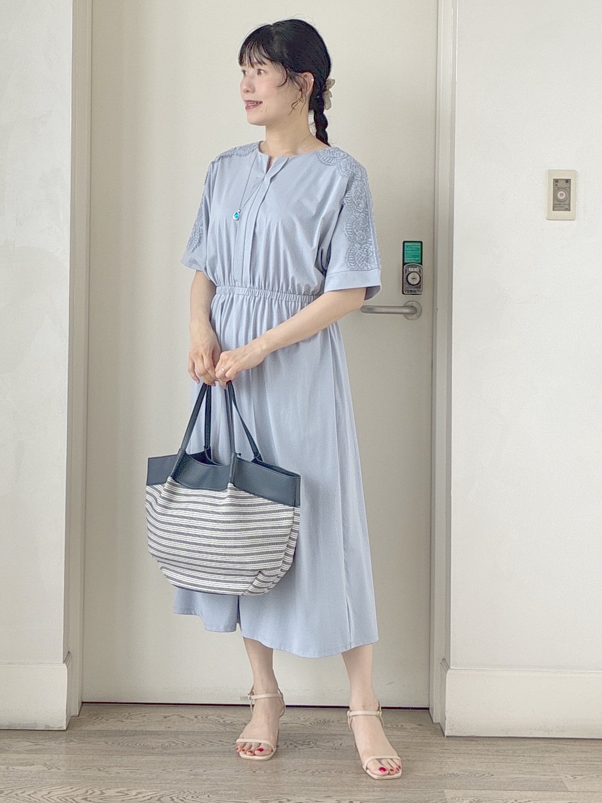  beni_gingerさんの「Reflect｜【UVカット／接触冷感】ドルマン袖ジャージワンピース」を使ったコーディネート