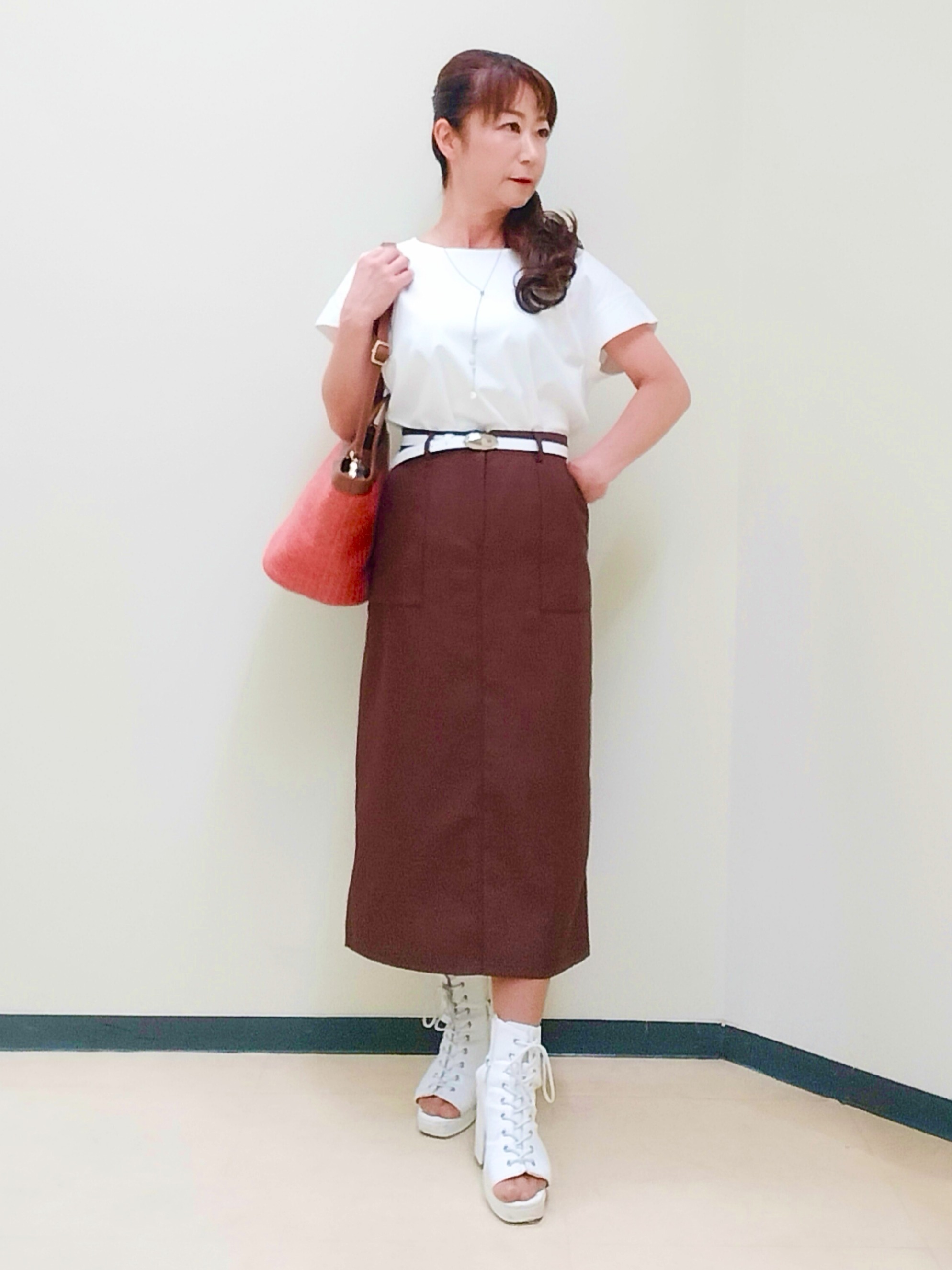 花さんの「Reflect｜チュール&times;ジャージチュニックトップス」を使ったコーディネート