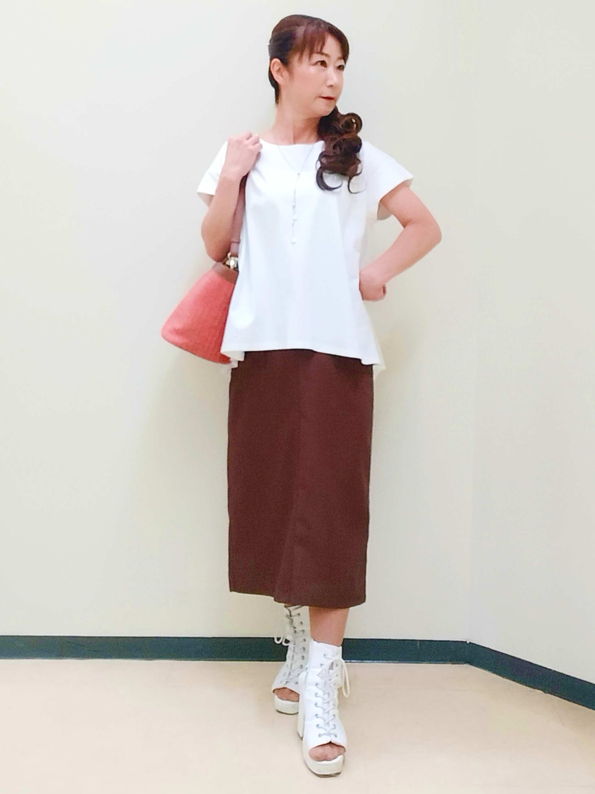 花さんの「Reflect｜チュール&times;ジャージチュニックトップス」を使ったコーディネート