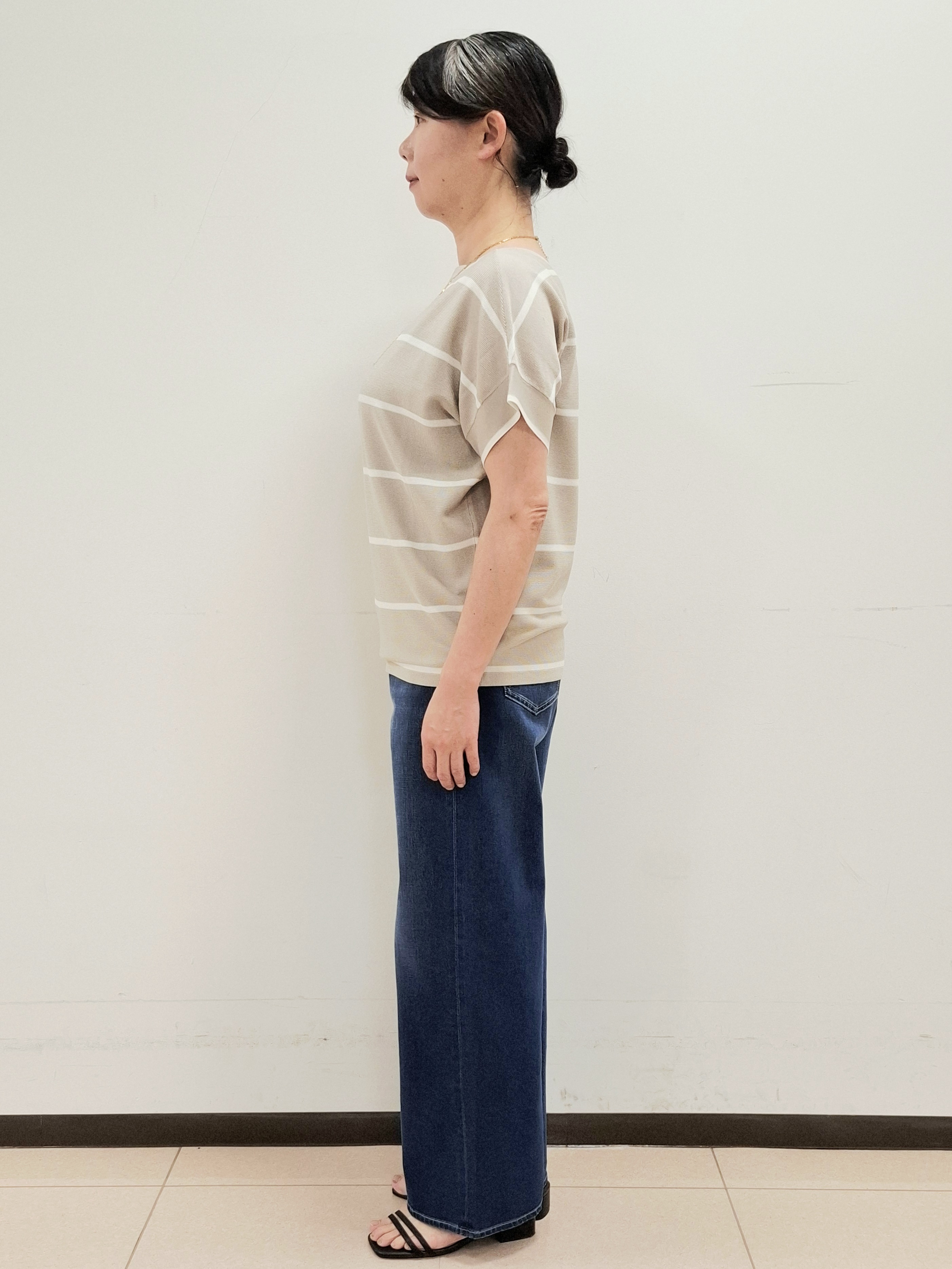 ねぎさんの「UNTITLED｜【11色展開/体型カバー】前後2WAYフレンチスリーブニット」を使ったコーディネート