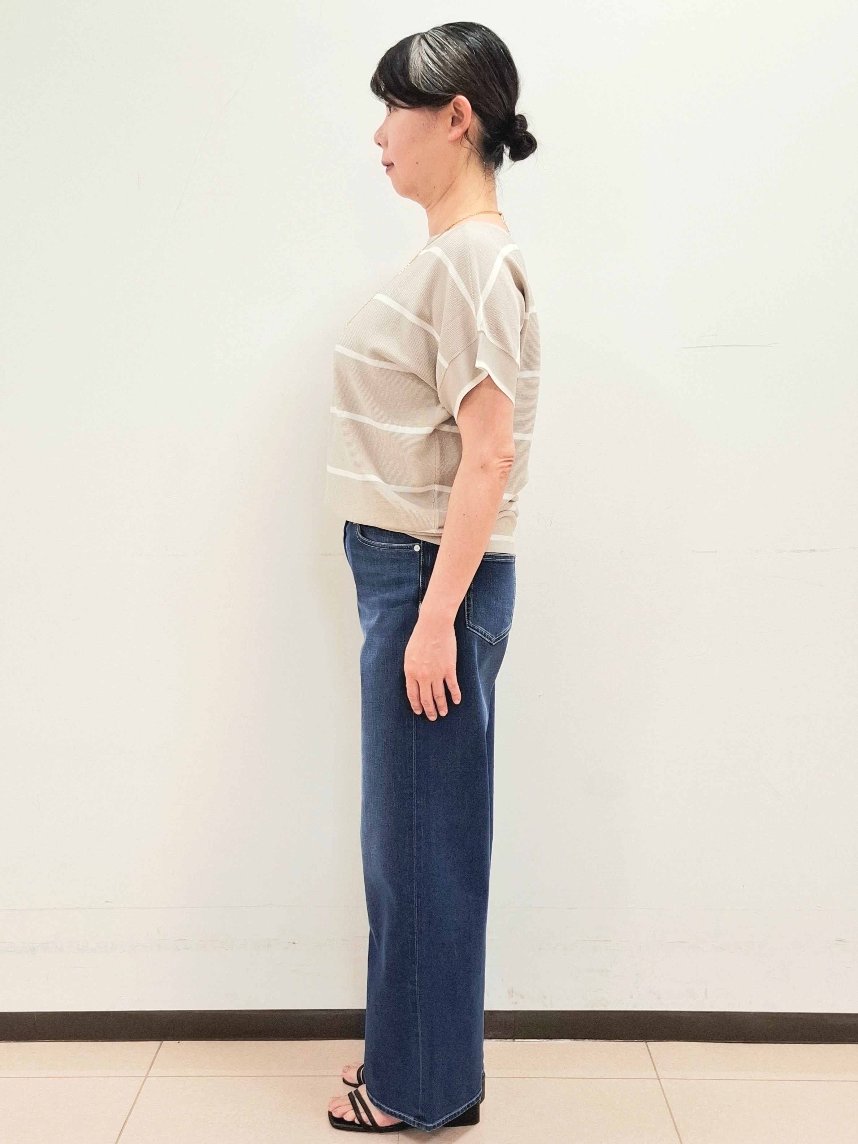 ねぎさんの「UNTITLED｜【11色展開/体型カバー】前後2WAYフレンチスリーブニット」を使ったコーディネート