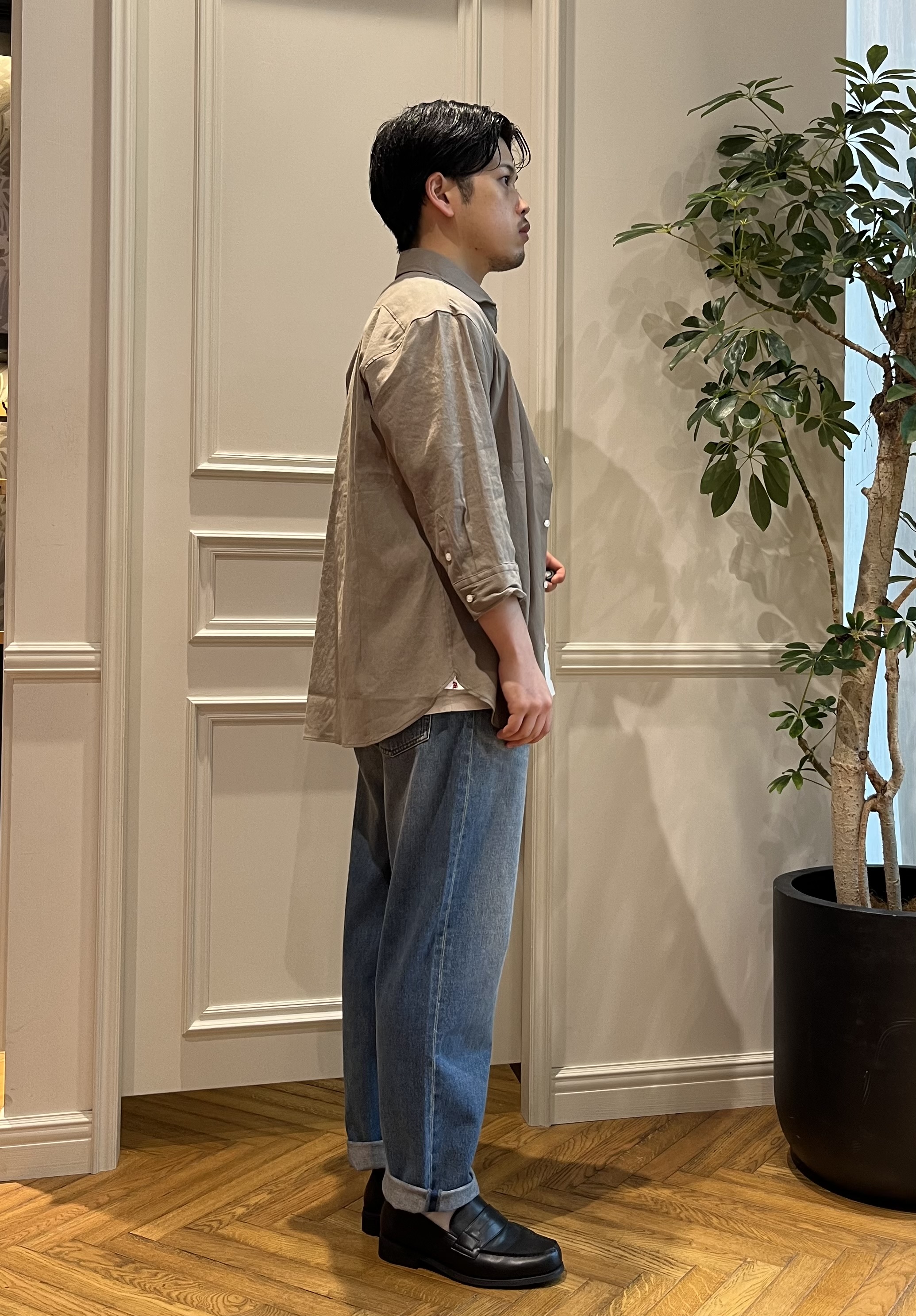 Tokuさんの「DRESSTERIOR｜バイオリネン スリークオーターシャツ」を使ったコーディネート