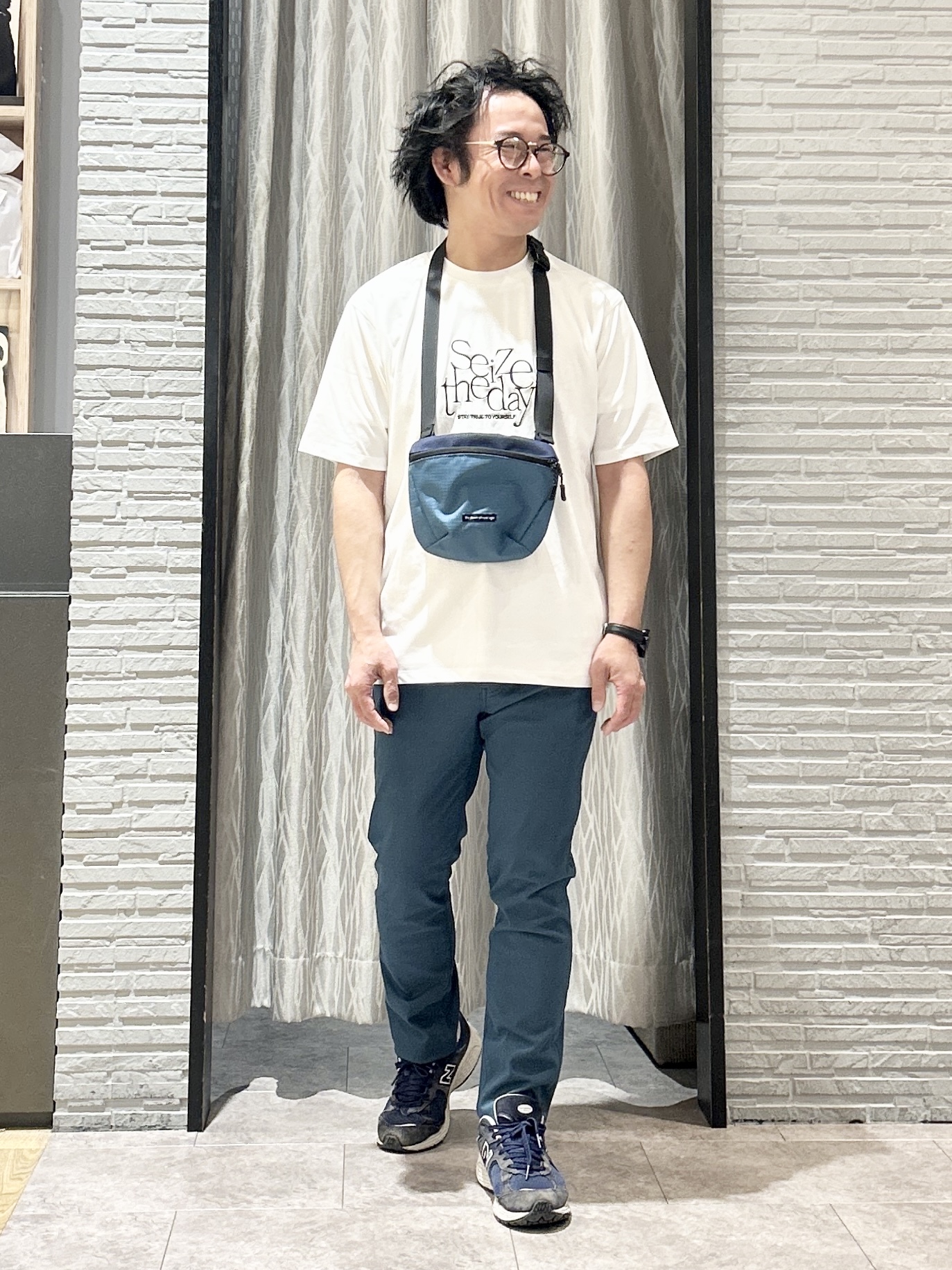 KENJI Iさんの「THE SHOP TK｜COOLロゴ半袖Tシャツ 接触冷感／洗濯機OK」を使ったコーディネート