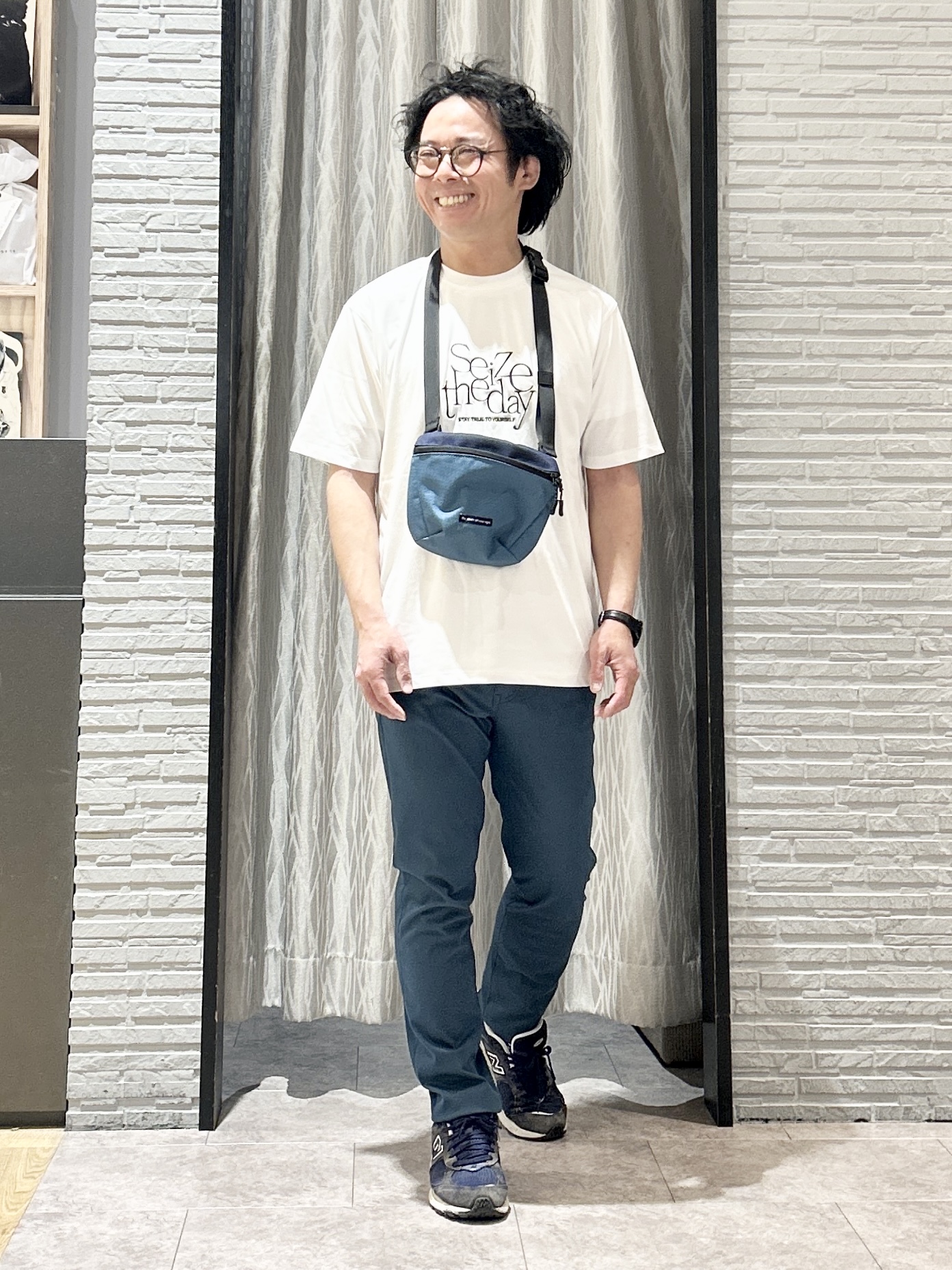 KENJI Iさんの「THE SHOP TK｜COOLロゴ半袖Tシャツ 接触冷感／洗濯機OK」を使ったコーディネート
