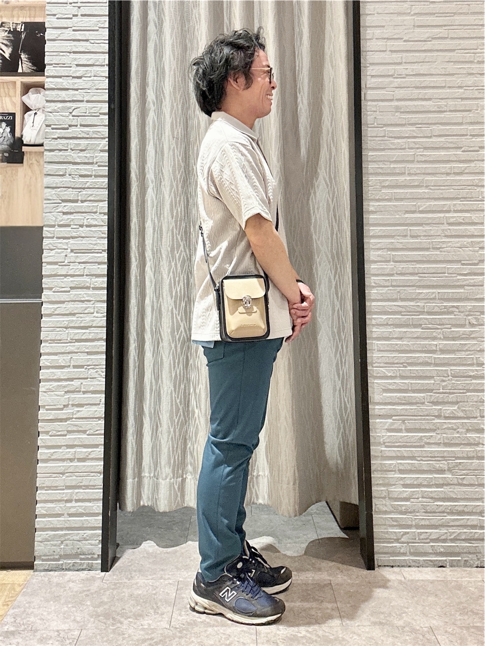 KENJI Iさんの「THE SHOP TK｜【シンプルすぎない大人の表情】ケーブルフクレポロシャツ 吸水速乾/UVケア/洗濯機OK」を使ったコーディネート
