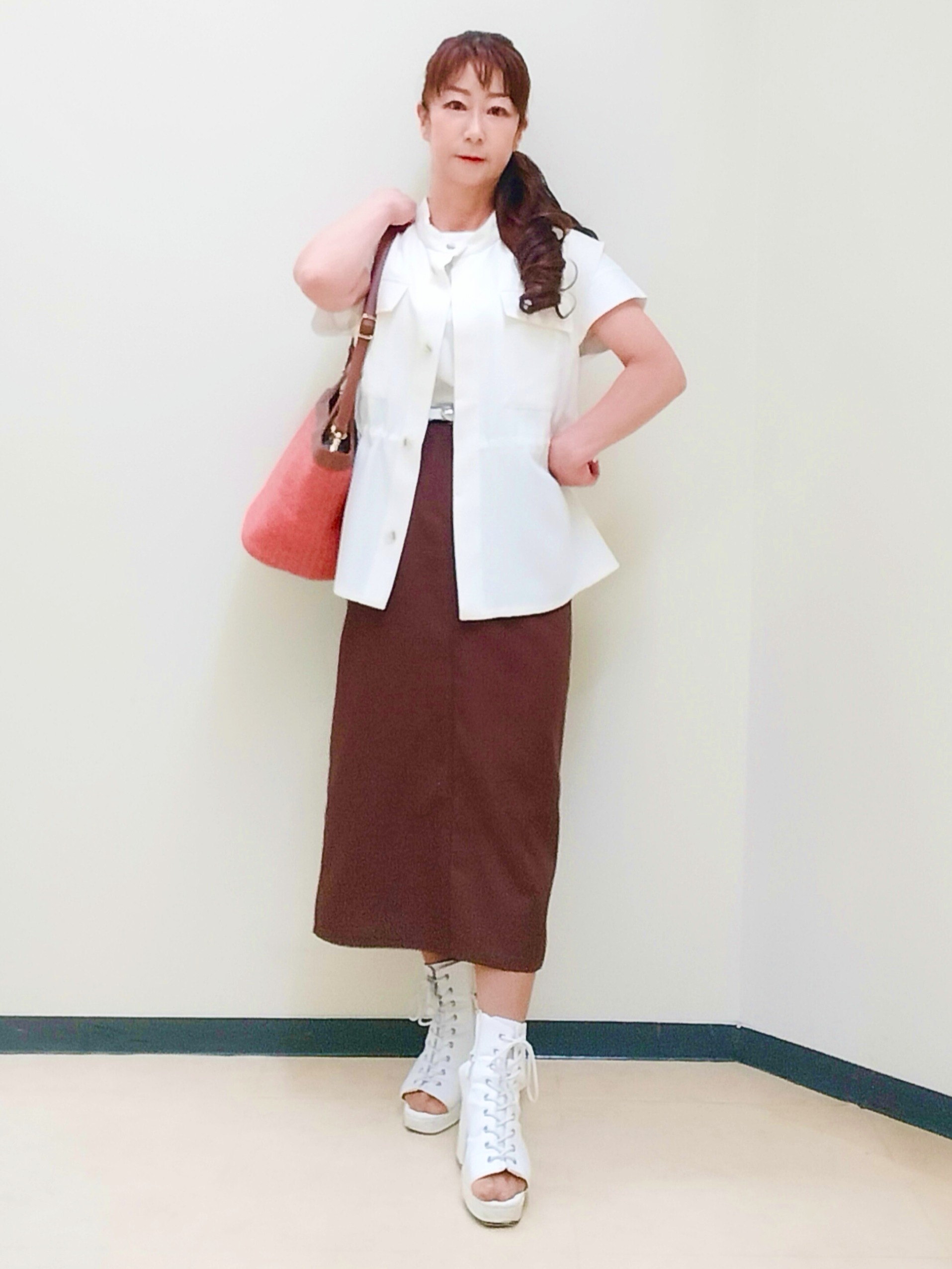 花さんの「Reflect｜チュール&times;ジャージチュニックトップス」を使ったコーディネート