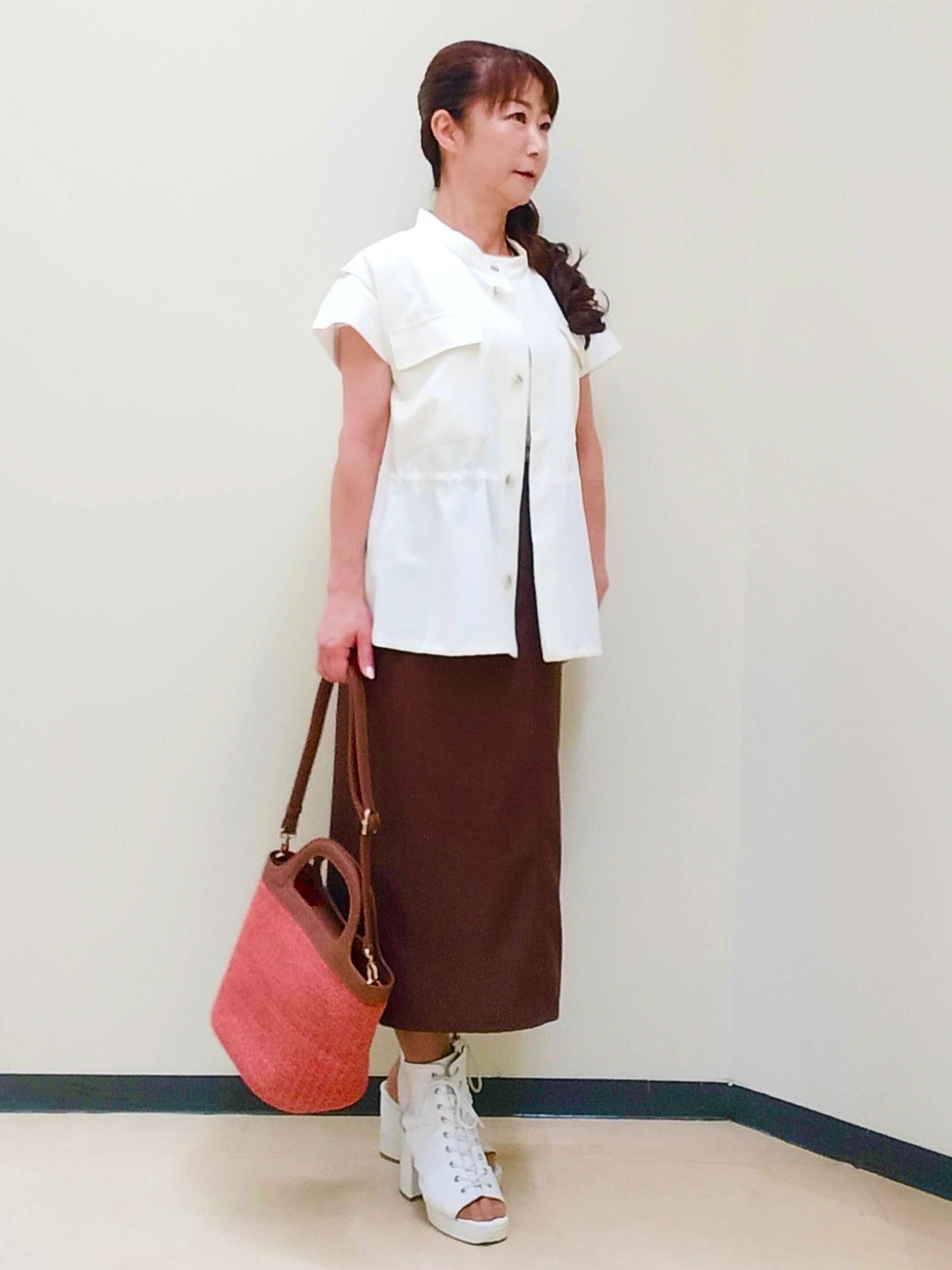 花さんの「Reflect｜チュール&times;ジャージチュニックトップス」を使ったコーディネート