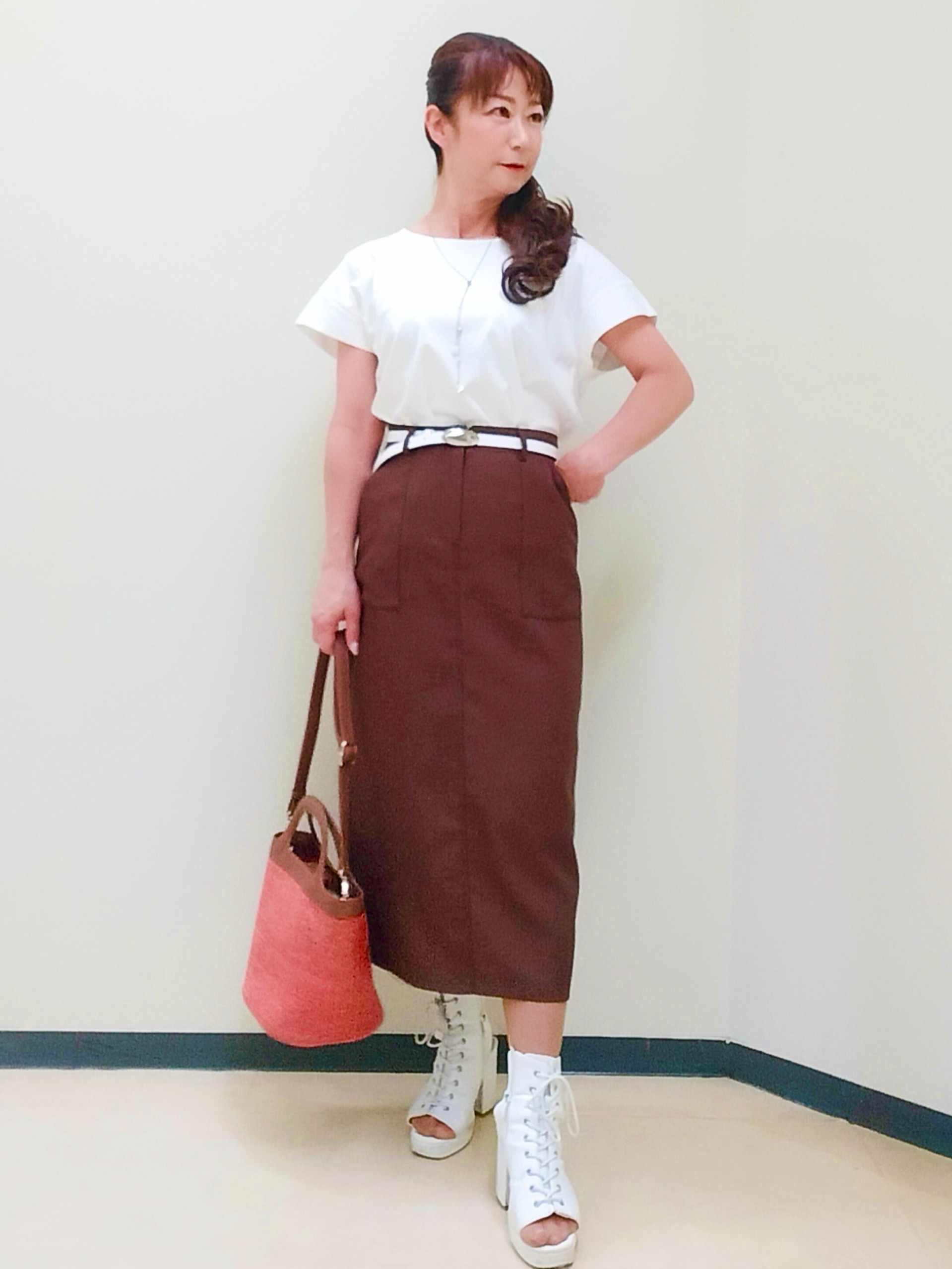 花さんの「Reflect｜チュール&times;ジャージチュニックトップス」を使ったコーディネート