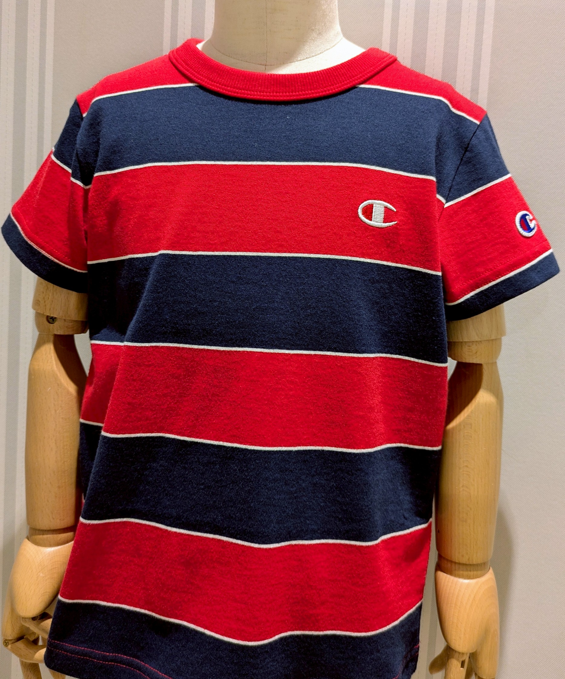 Yoshidaさんの「Dessin｜◆Champion(チャンピオン)ボーダーショートスリーブTシャツ」を使ったコーディネート