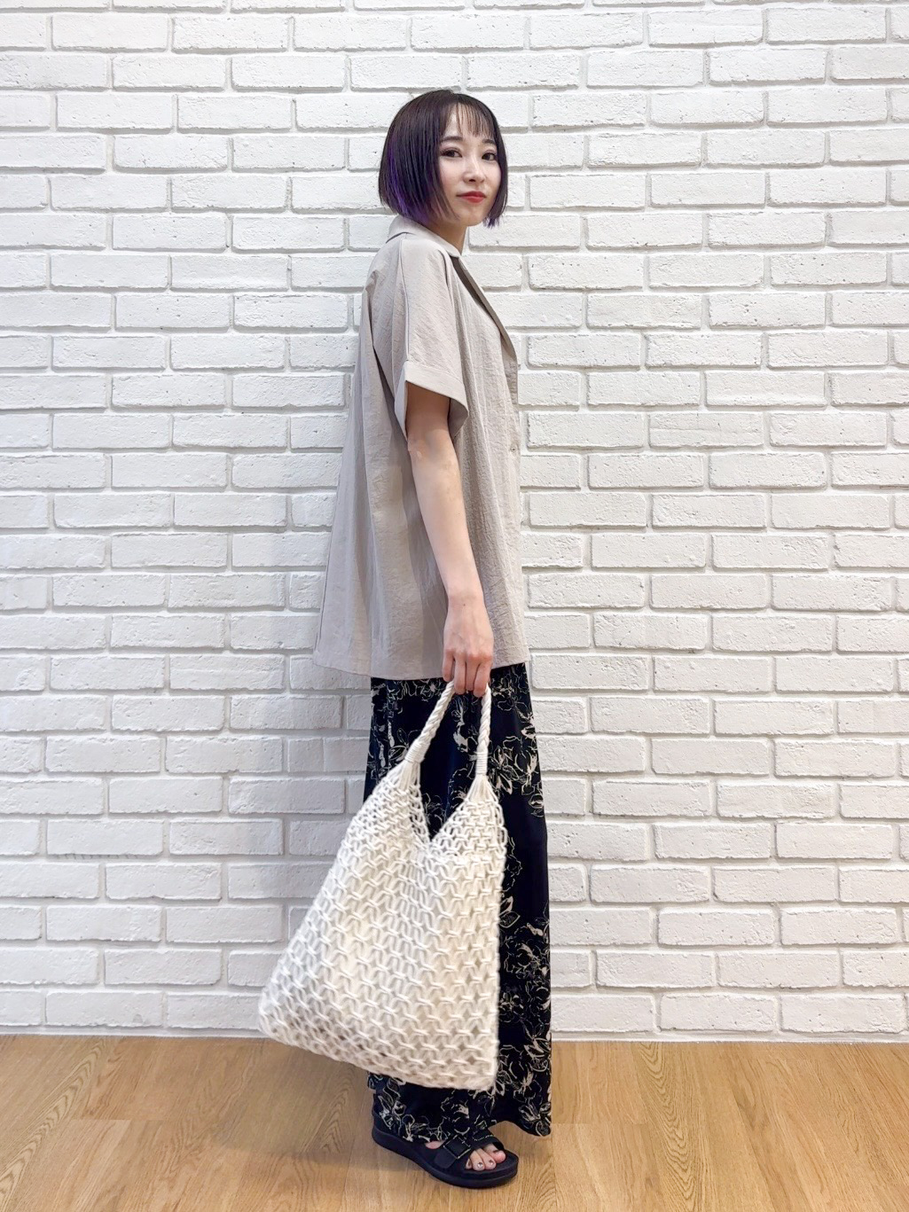 𝐜𝐡𝐢𝐤𝐚さんの「SHOO･LA･RUE｜【高レビュー/洗濯機可/セットアップ可】軽凛(かろりん) ひんやり半袖ジャケット」を使ったコーディネート