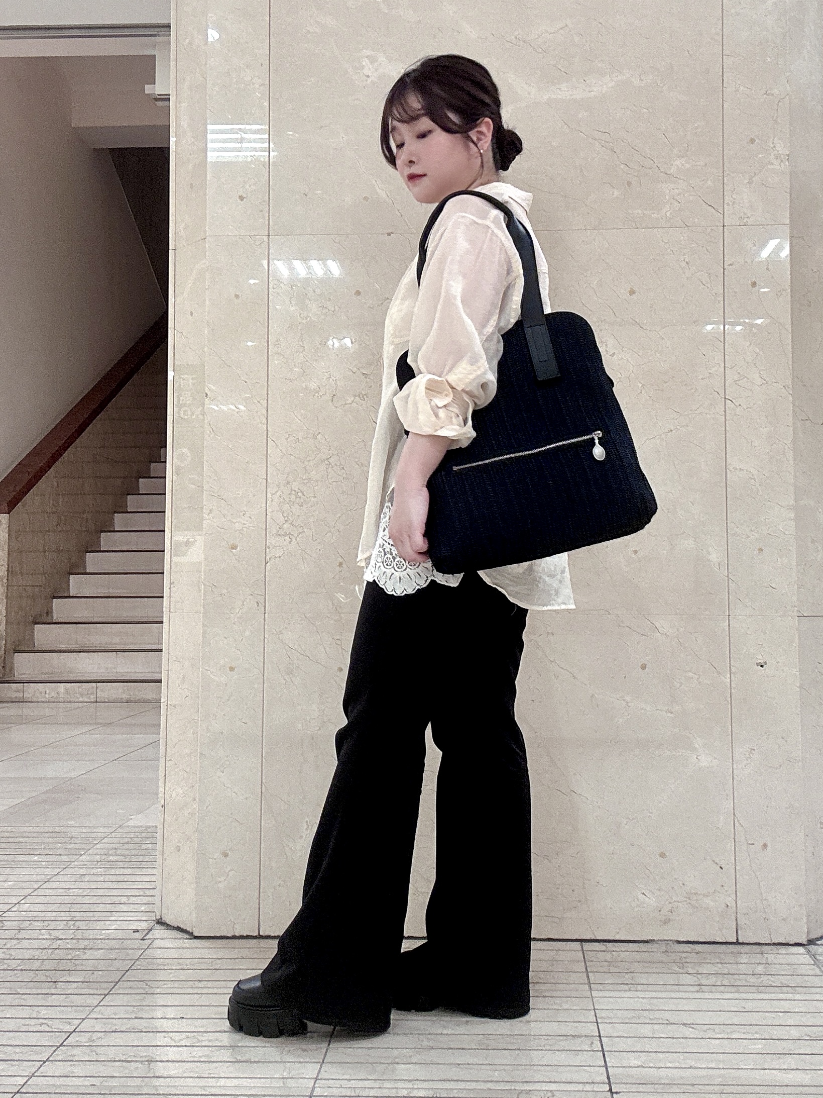 mさんの「HIROKO HAYASHI｜PISTA ESTIVA（ピスタ エスティーバ）トートバッグ」を使ったコーディネート