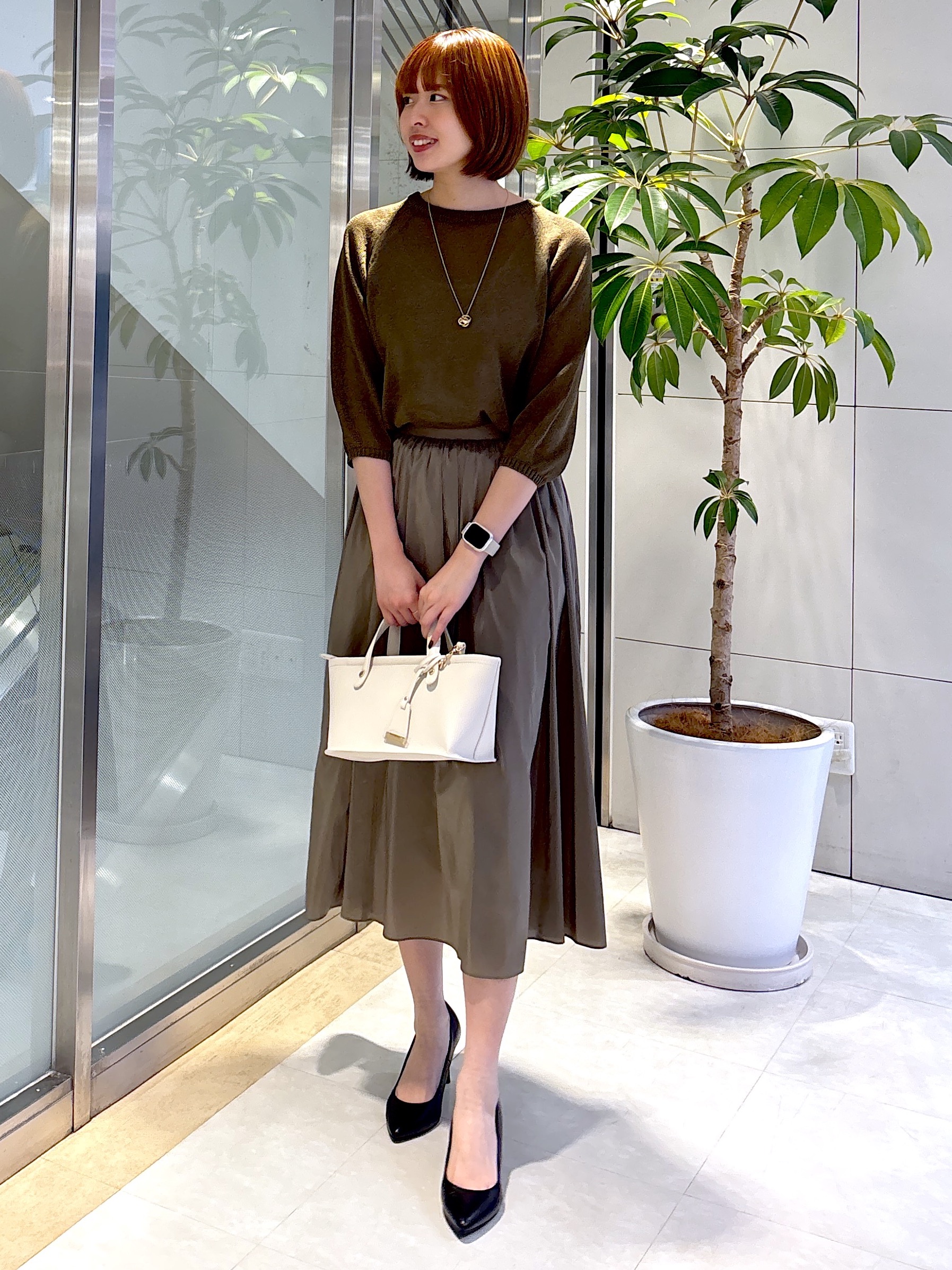 yukaさんの「UNTITLED｜【洗える/ゆったり】クルーネックドライニット」を使ったコーディネート