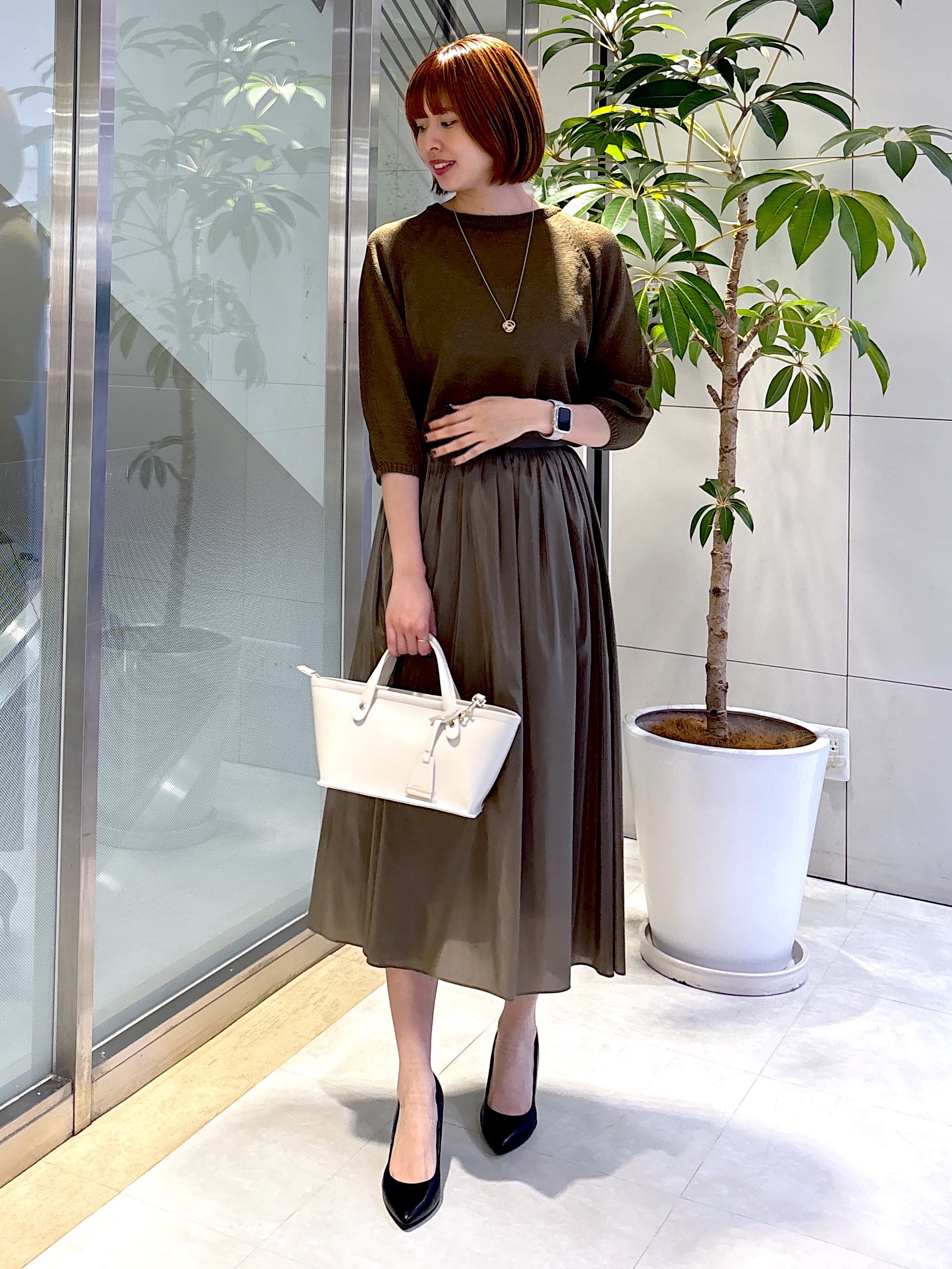 yukaさんの「UNTITLED｜【洗える/ゆったり】クルーネックドライニット」を使ったコーディネート