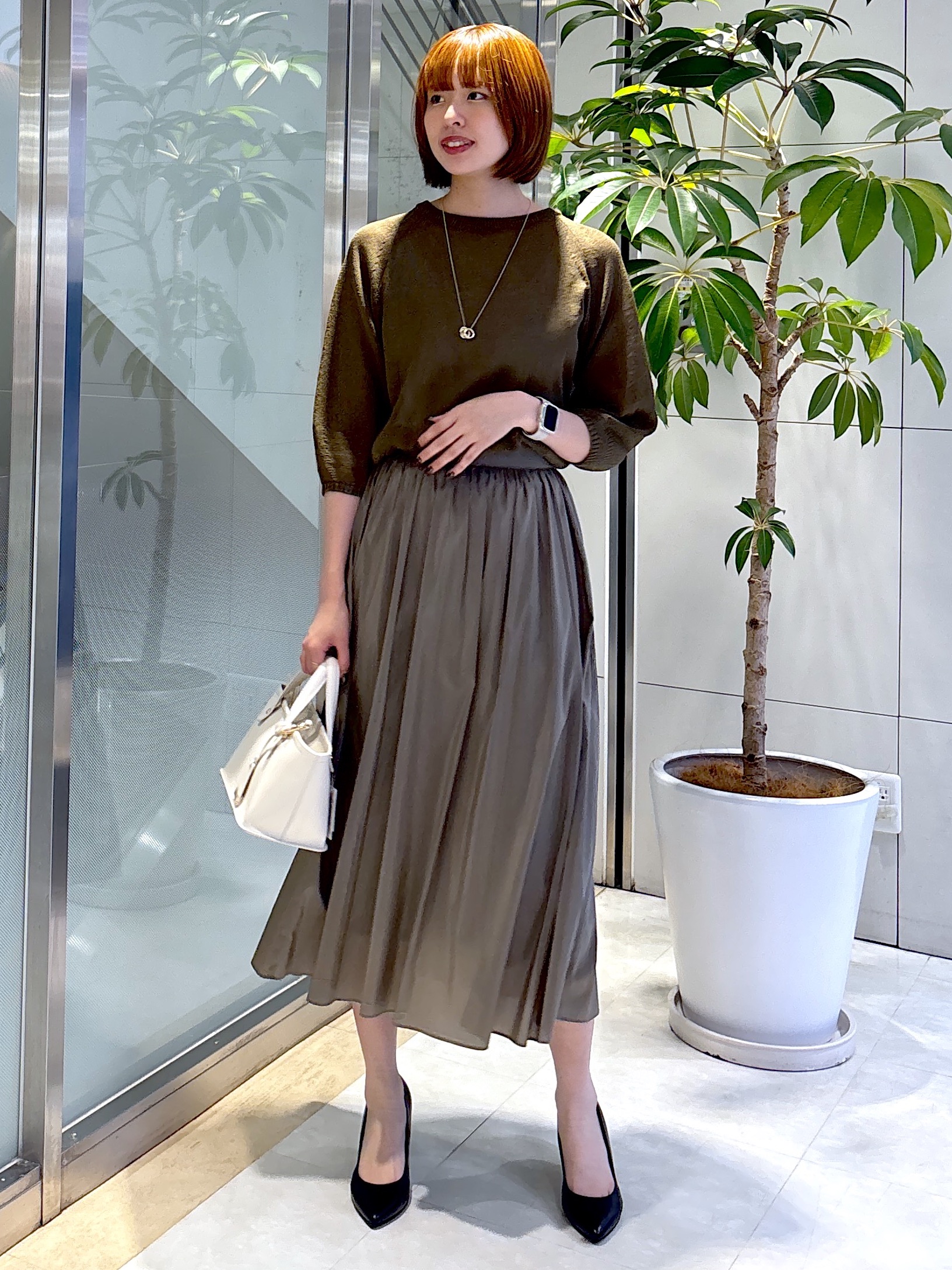 yukaさんの「UNTITLED｜【洗える/ゆったり】クルーネックドライニット」を使ったコーディネート