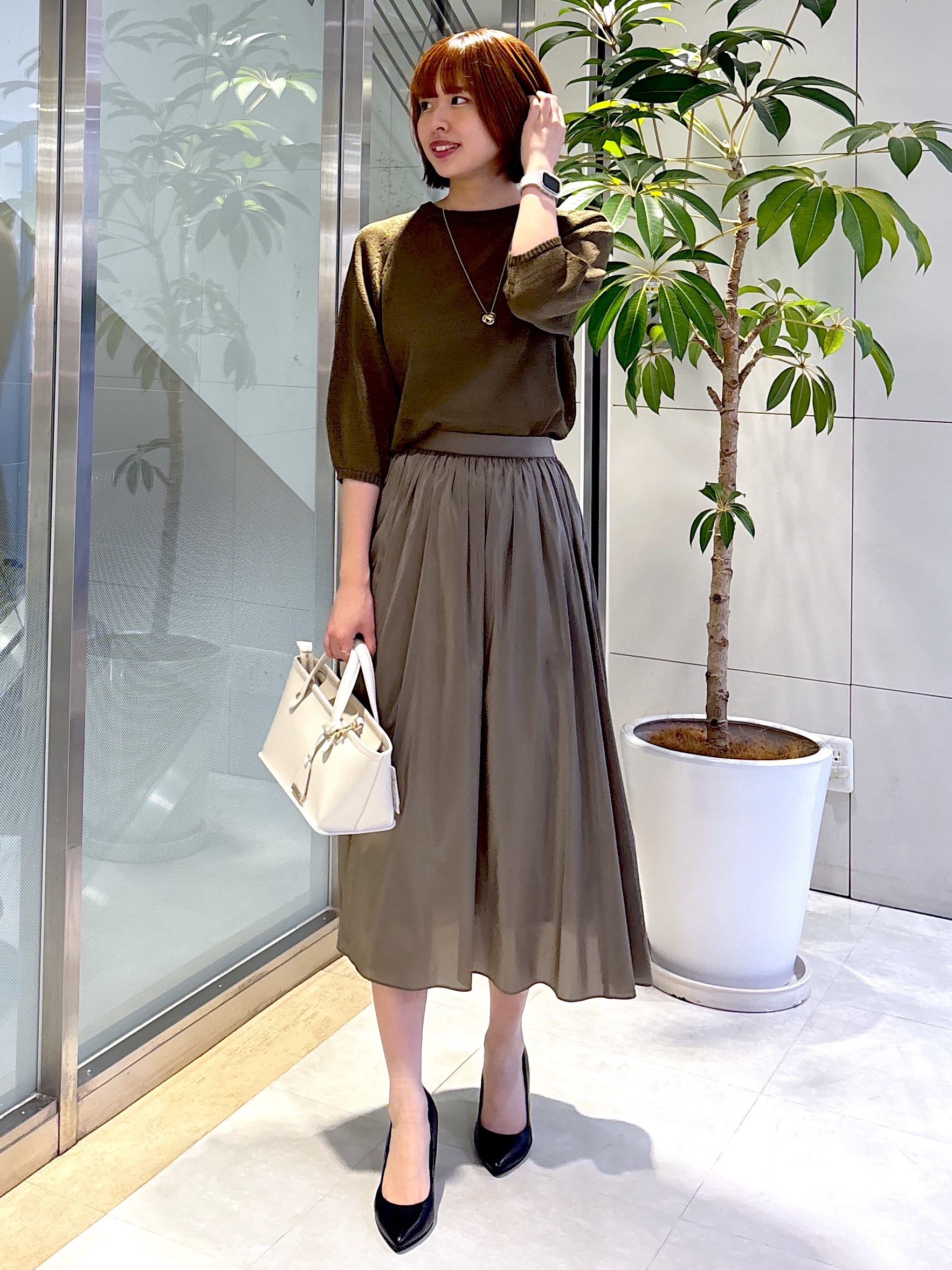 yukaさんの「UNTITLED｜【洗える/ゆったり】クルーネックドライニット」を使ったコーディネート