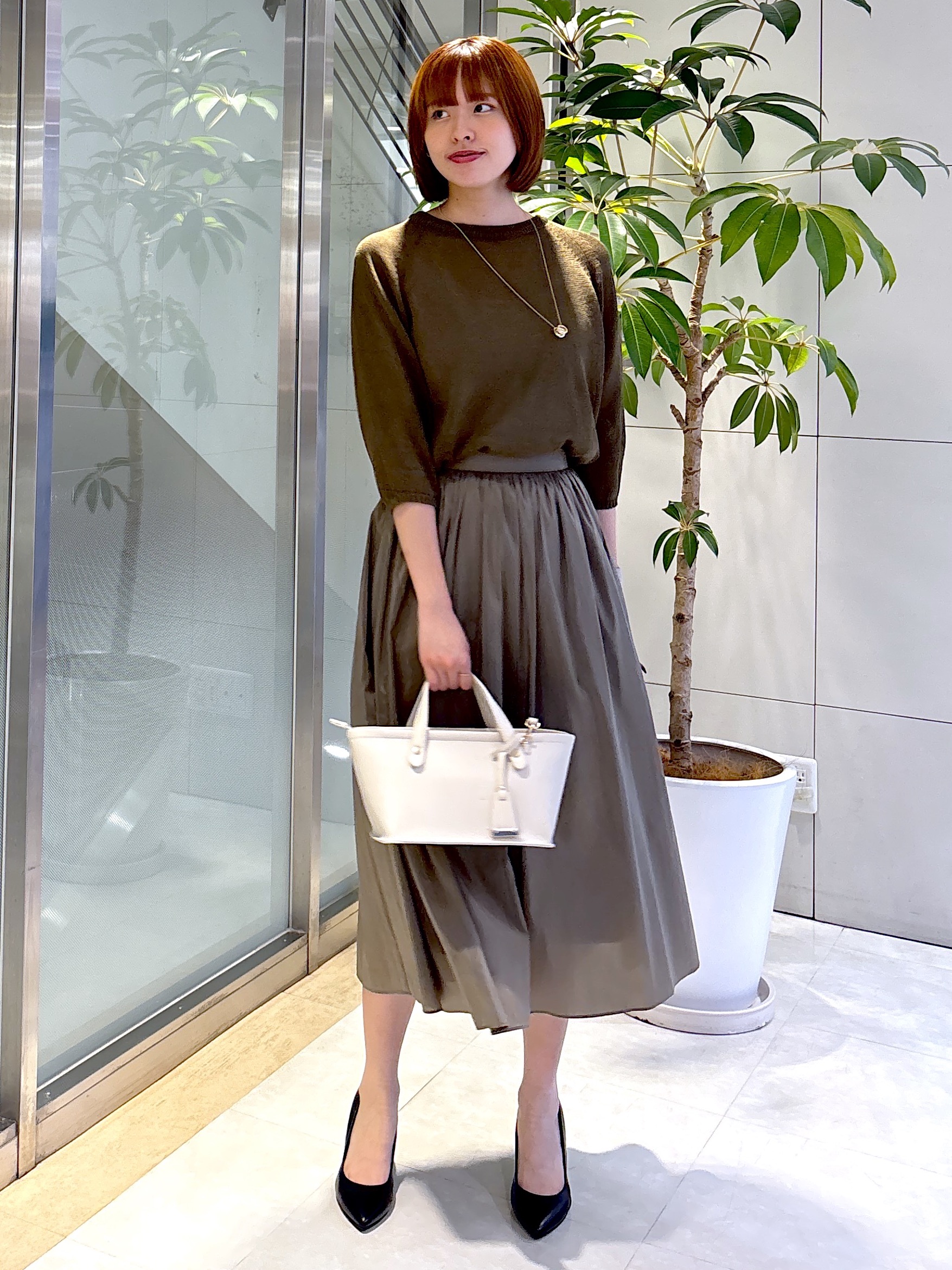 yukaさんの「UNTITLED｜【洗える/ゆったり】クルーネックドライニット」を使ったコーディネート