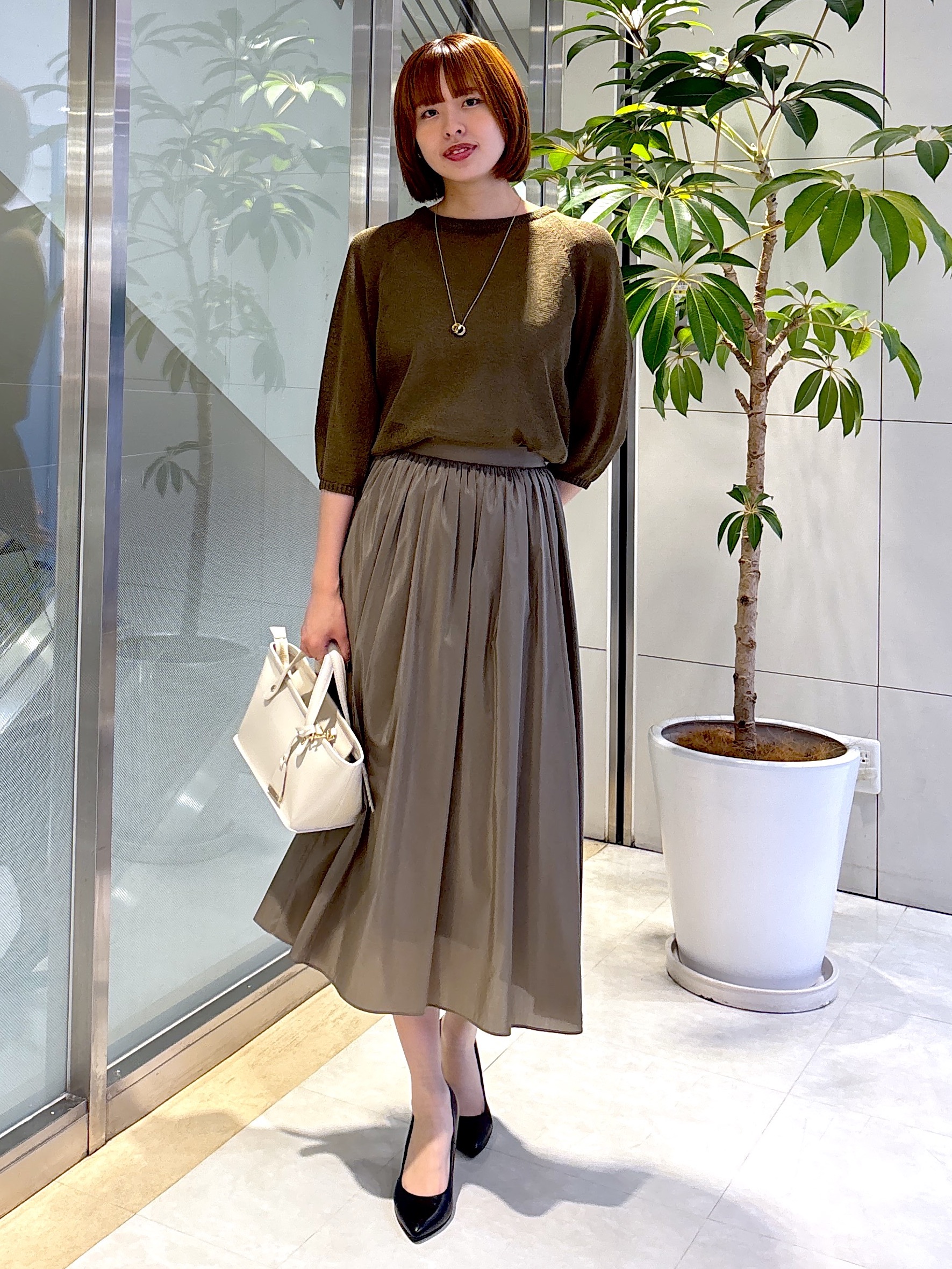 yukaさんの「UNTITLED｜【洗える/ゆったり】クルーネックドライニット」を使ったコーディネート