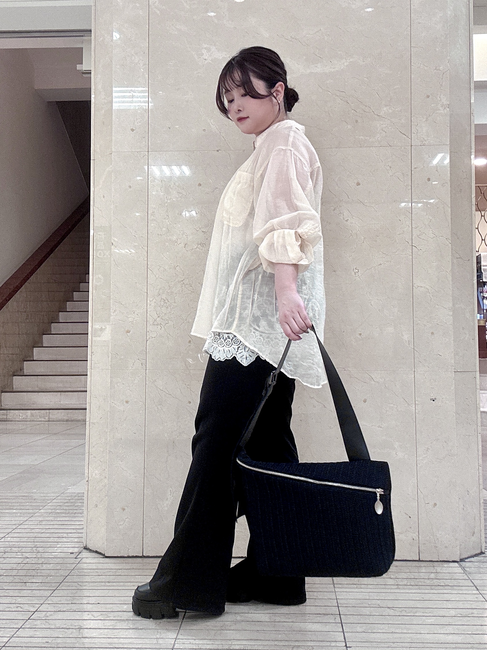 mさんの「HIROKO HAYASHI｜PISTA ESTIVA（ピスタ エスティーバ）ショルダーバッグ」を使ったコーディネート