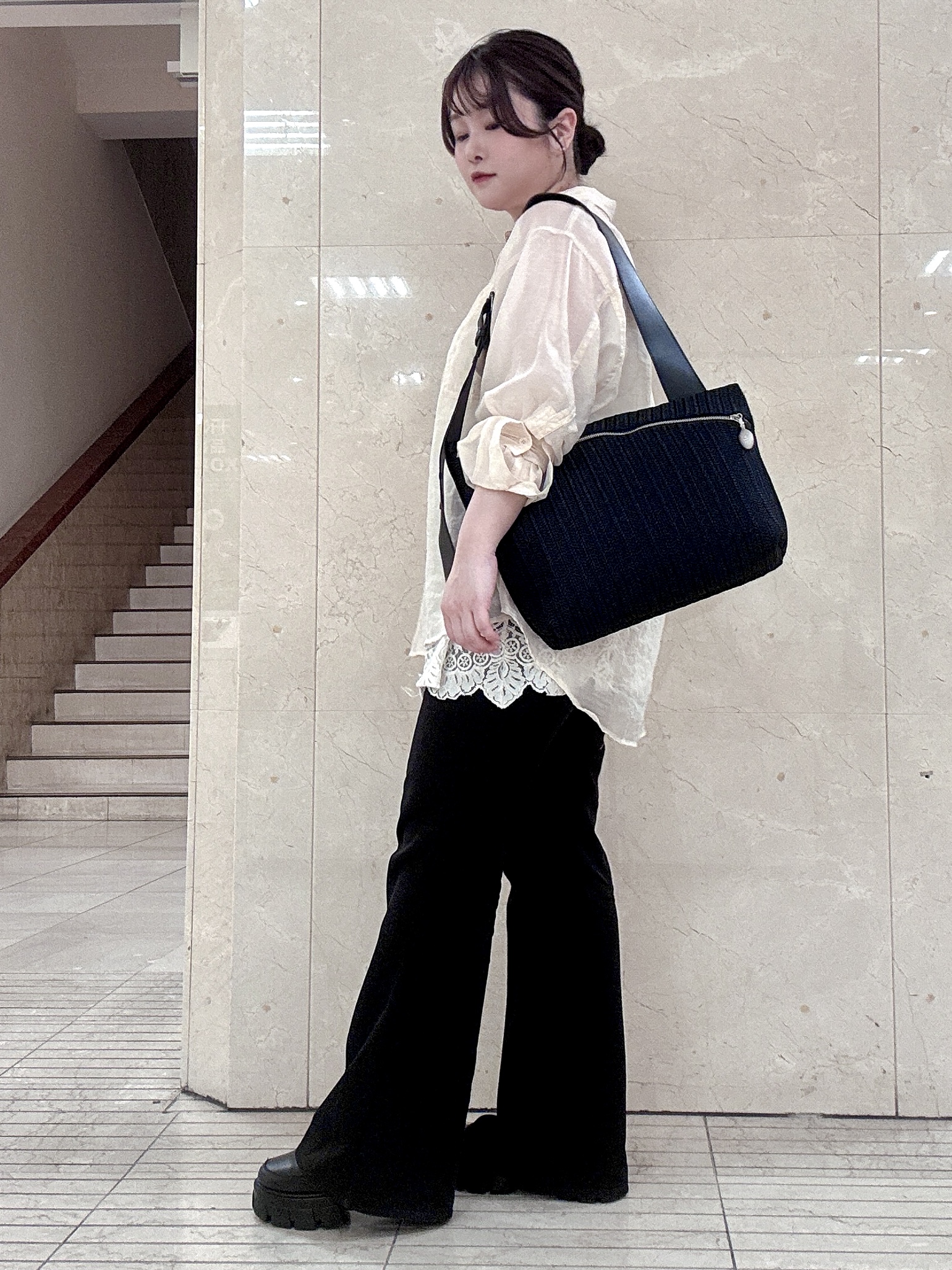 mさんの「HIROKO HAYASHI｜PISTA ESTIVA（ピスタ エスティーバ）ショルダーバッグ」を使ったコーディネート