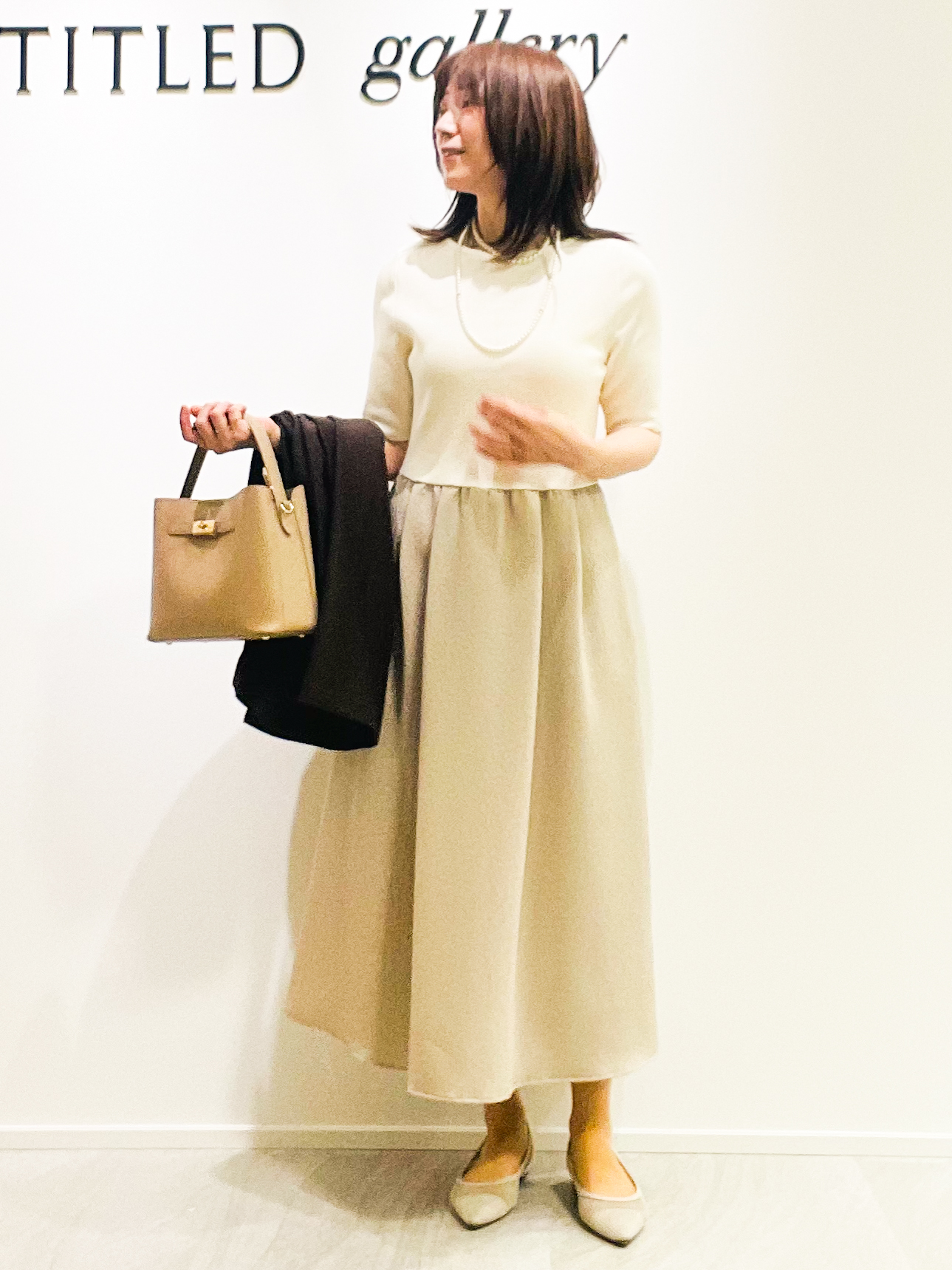 めいさんの「UNTITLED｜【一枚でサマ見え】ニットドッキングジャガードワンピース」を使ったコーディネート
