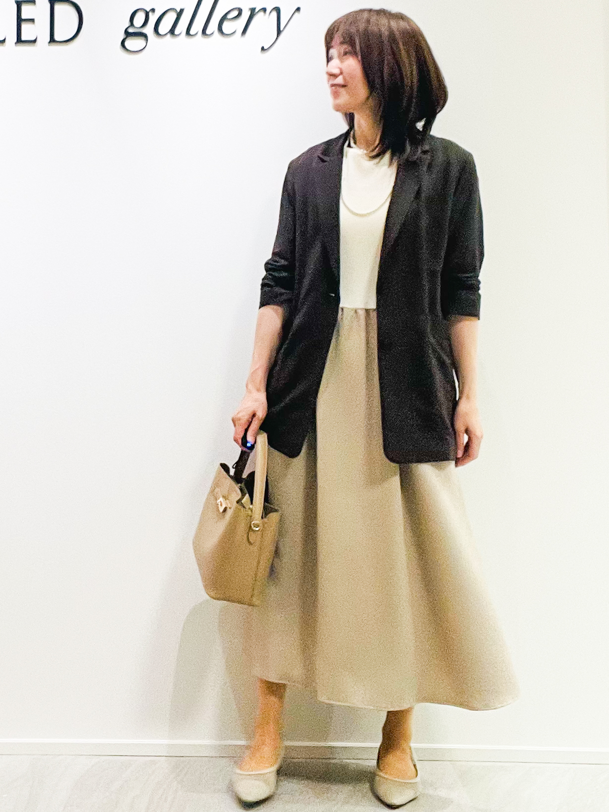 めいさんの「UNTITLED｜【一枚でサマ見え】ニットドッキングジャガードワンピース」を使ったコーディネート