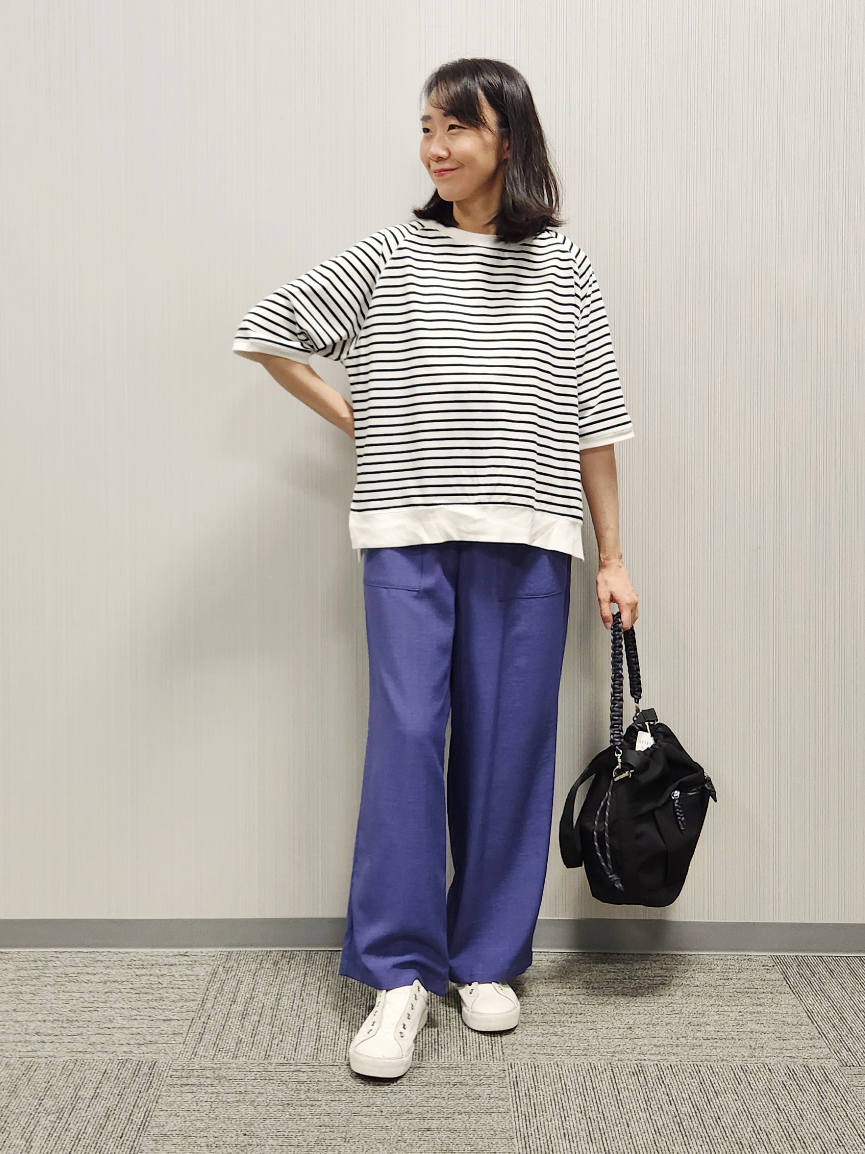 naraさんの「Dessin｜【UVカット/接触冷感】フォルムカットソー5分袖」を使ったコーディネート