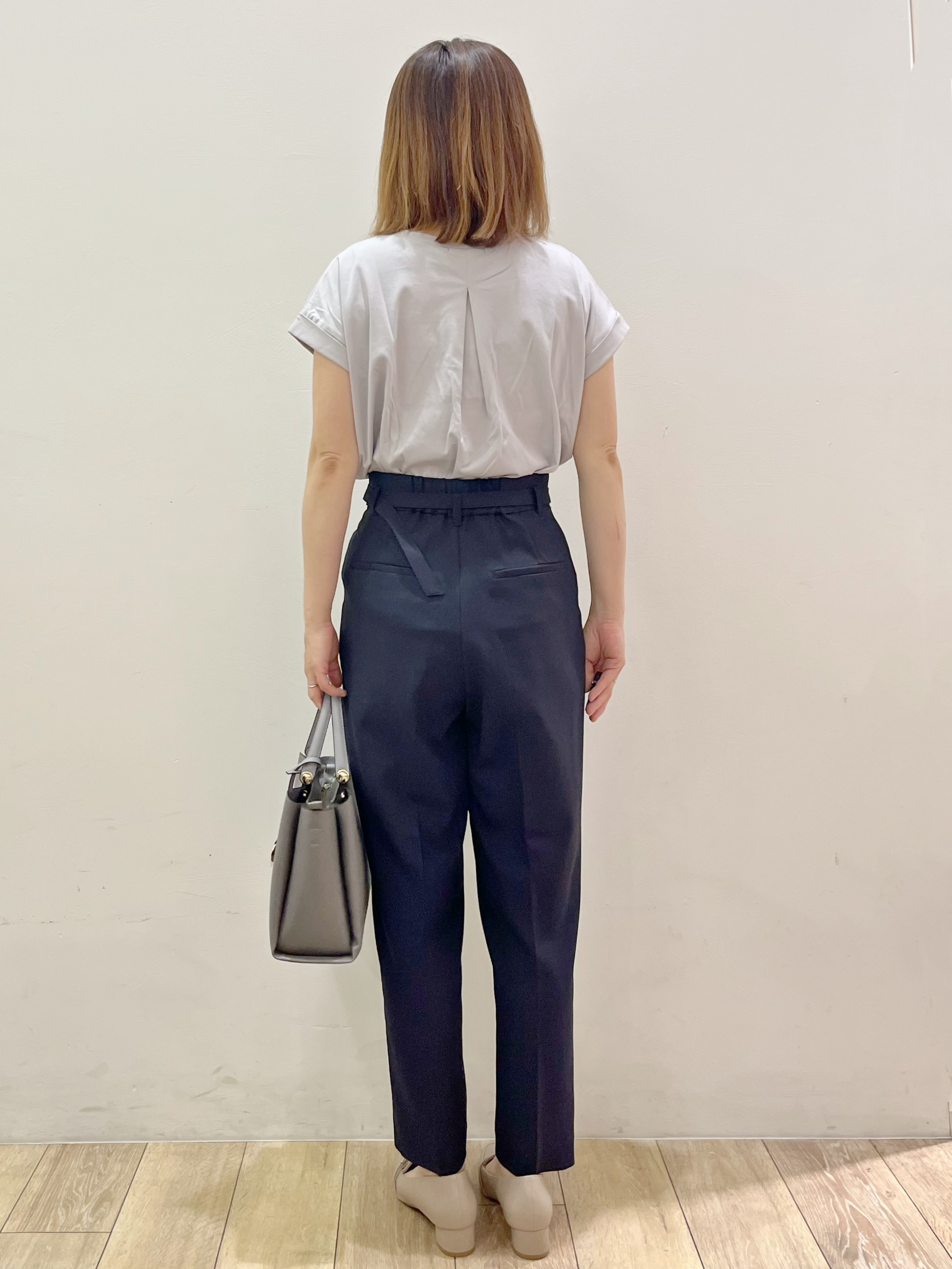kcさんの「OPAQUE.CLIP｜【接触冷感／UV】ワンポイント刺繍Tシャツ《7col／XS~3L／洗濯機OK》」を使ったコーディネート