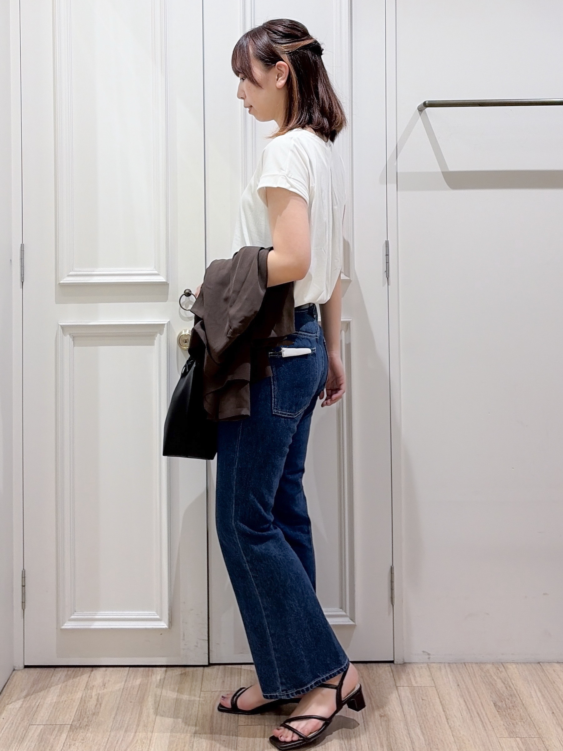 yurinaさんの「index｜【接触冷感／UV】ワンポイント刺繍Tシャツ《7col／XS~3L／洗濯機OK》」を使ったコーディネート