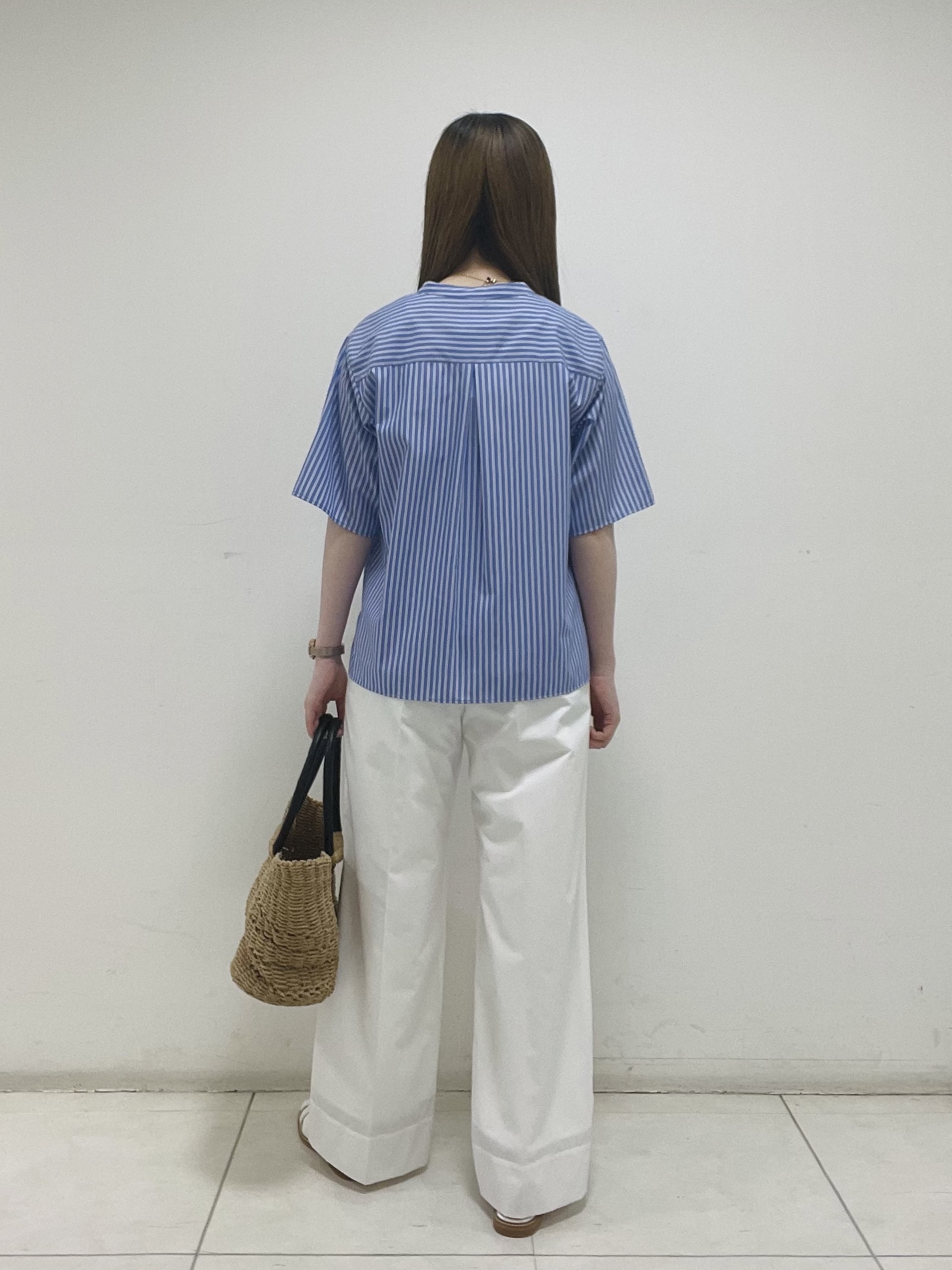 mさんの「INDIVI｜【UVケア／吸汗速乾／着映え】フリルピンタックブラウス」を使ったコーディネート