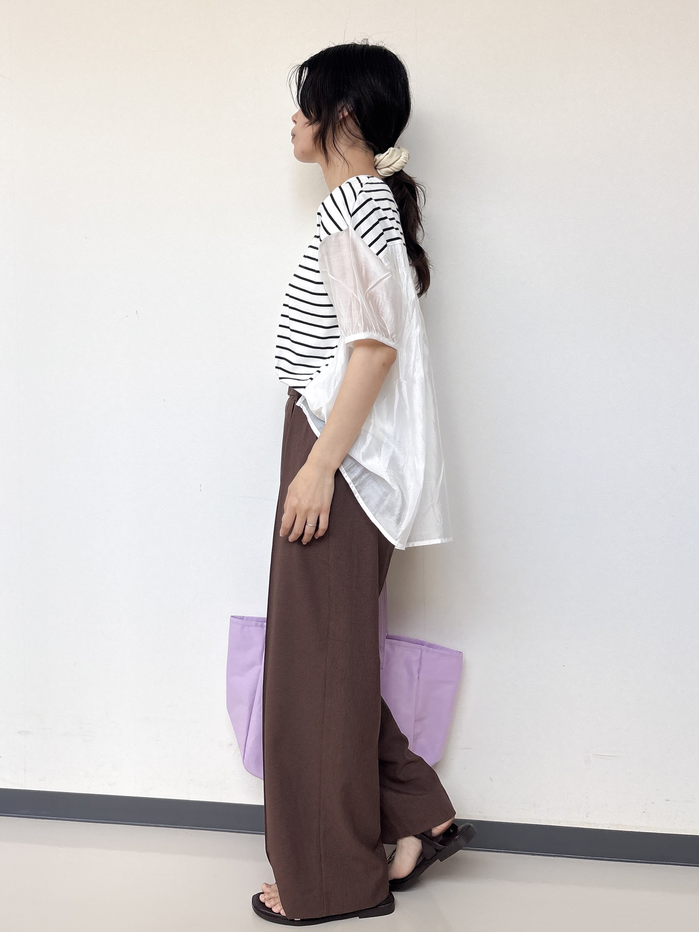 ayakaさんの「grove｜【貴島明日香さん着用/UVカット】体型カバー叶う、バックプリーツTシャツ」を使ったコーディネート