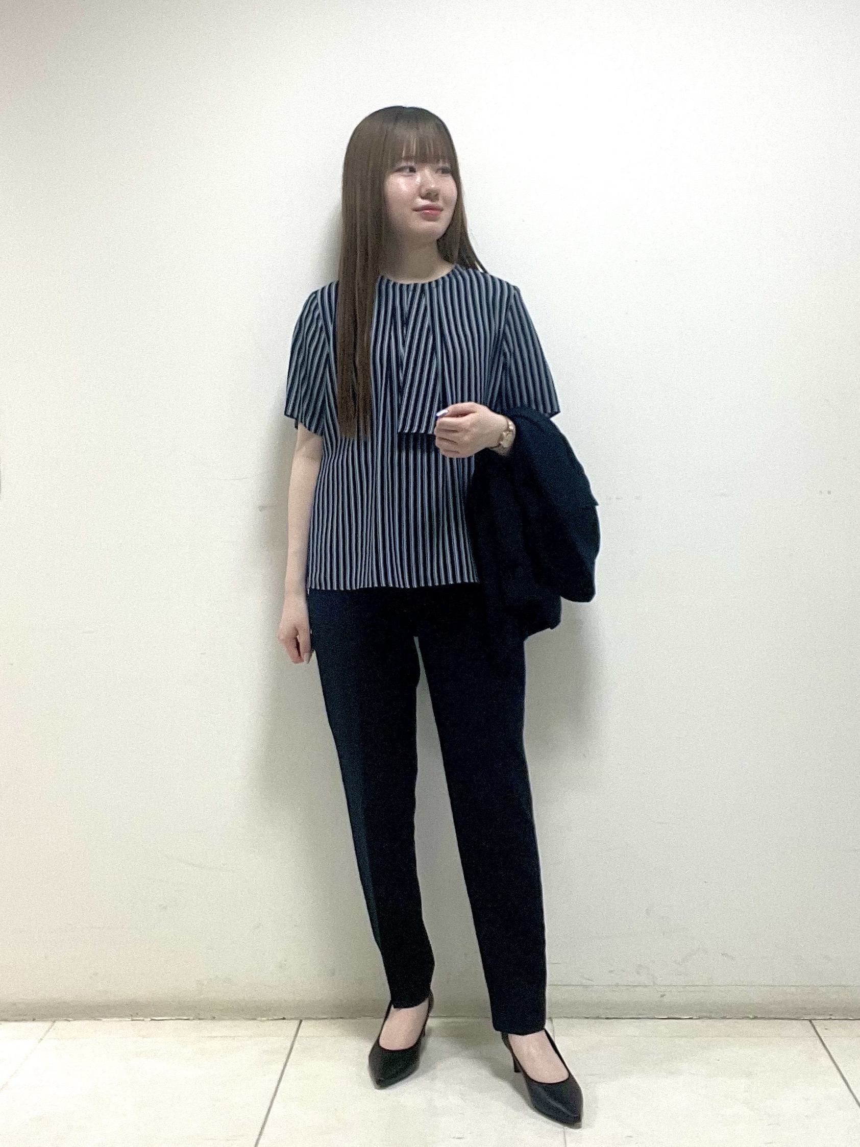 mさんの「INDIVI｜【洗える／UVケア／麻調】シングルジャケット」を使ったコーディネート