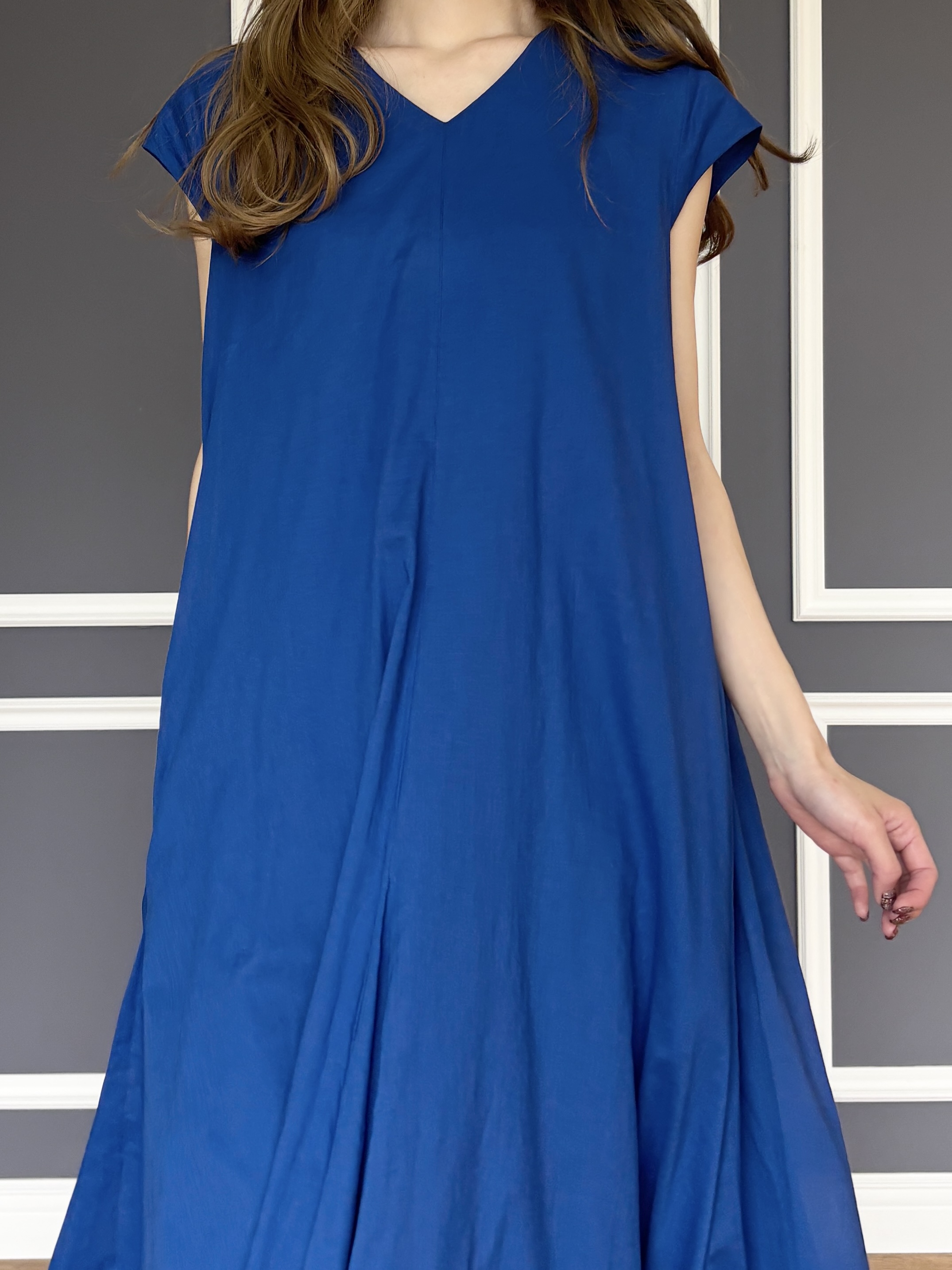 清水夏姫さんの「DRESSTERIOR｜【きれいめ/ウォッシャブル】コットンローンフレンチスリーブワンピ」を使ったコーディネート